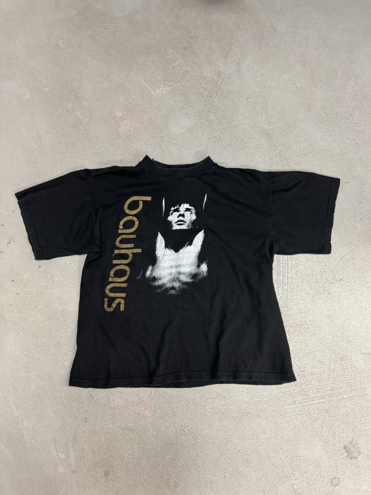 image of Band Tees x Tour Tee 80's Bauhaus Euro Tee in Black, Men's (Size Medium)