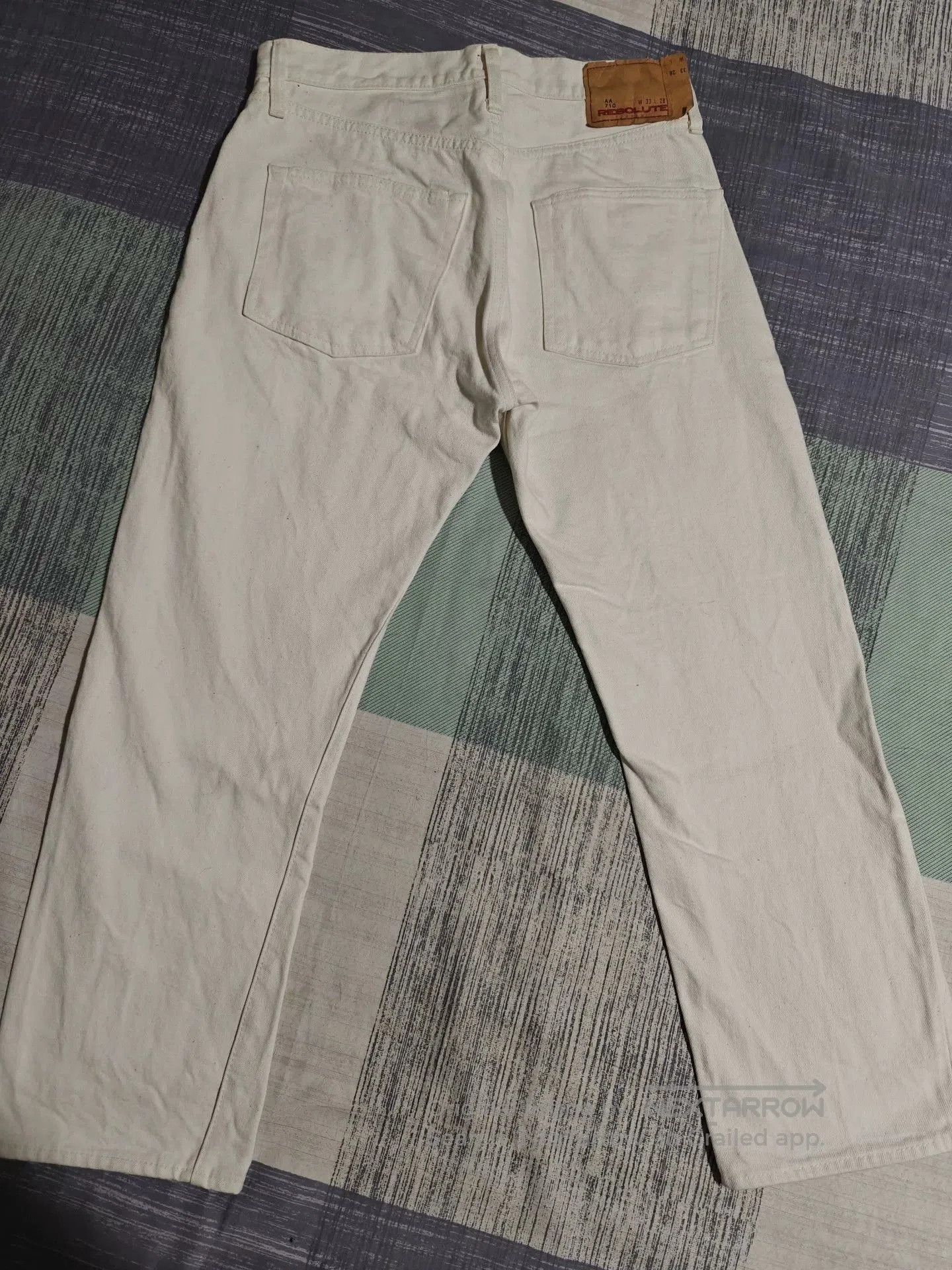 RESOLUTE RESOLUTE 710 White Limited Cropped Jeans. Size US 33 - 4 Thumbnail