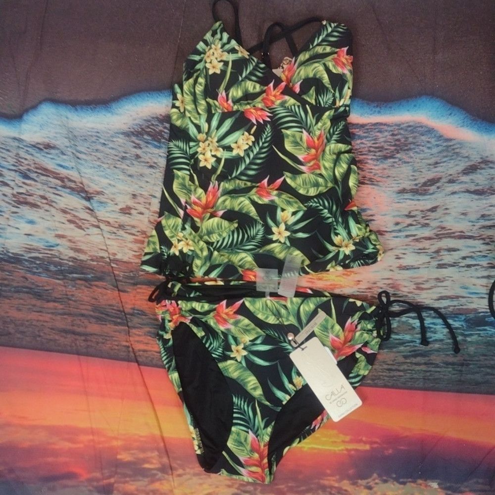 Other Calia island palms tankini top and bottoms set size X-small Size ONE SIZE - 1 Thumbnail