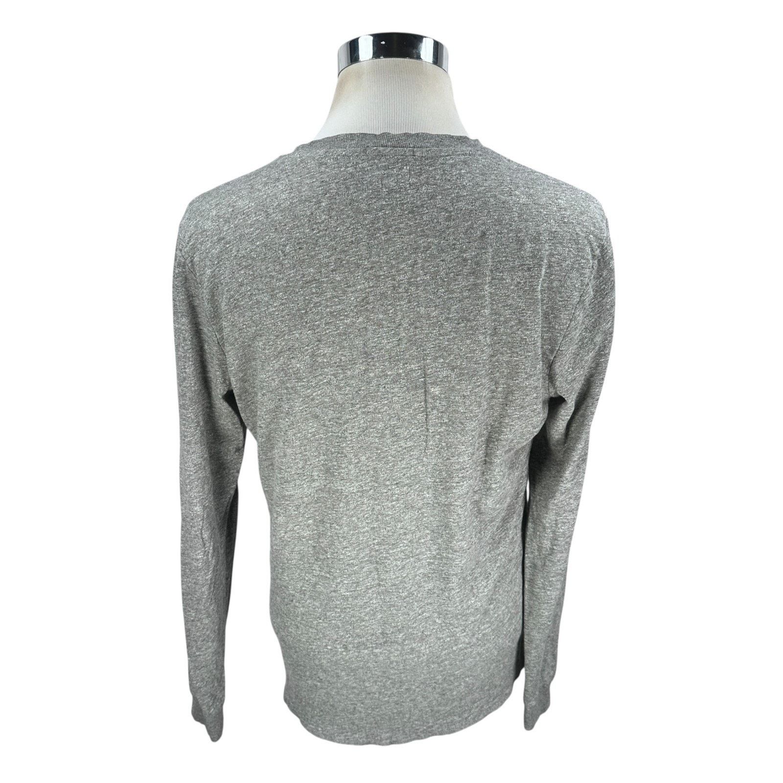 Marine Layer Marine Layer Henley Shirt Men's Marge M/L Gray Long Sleeve Size US L / EU 52-54 / 3 - 5 Thumbnail
