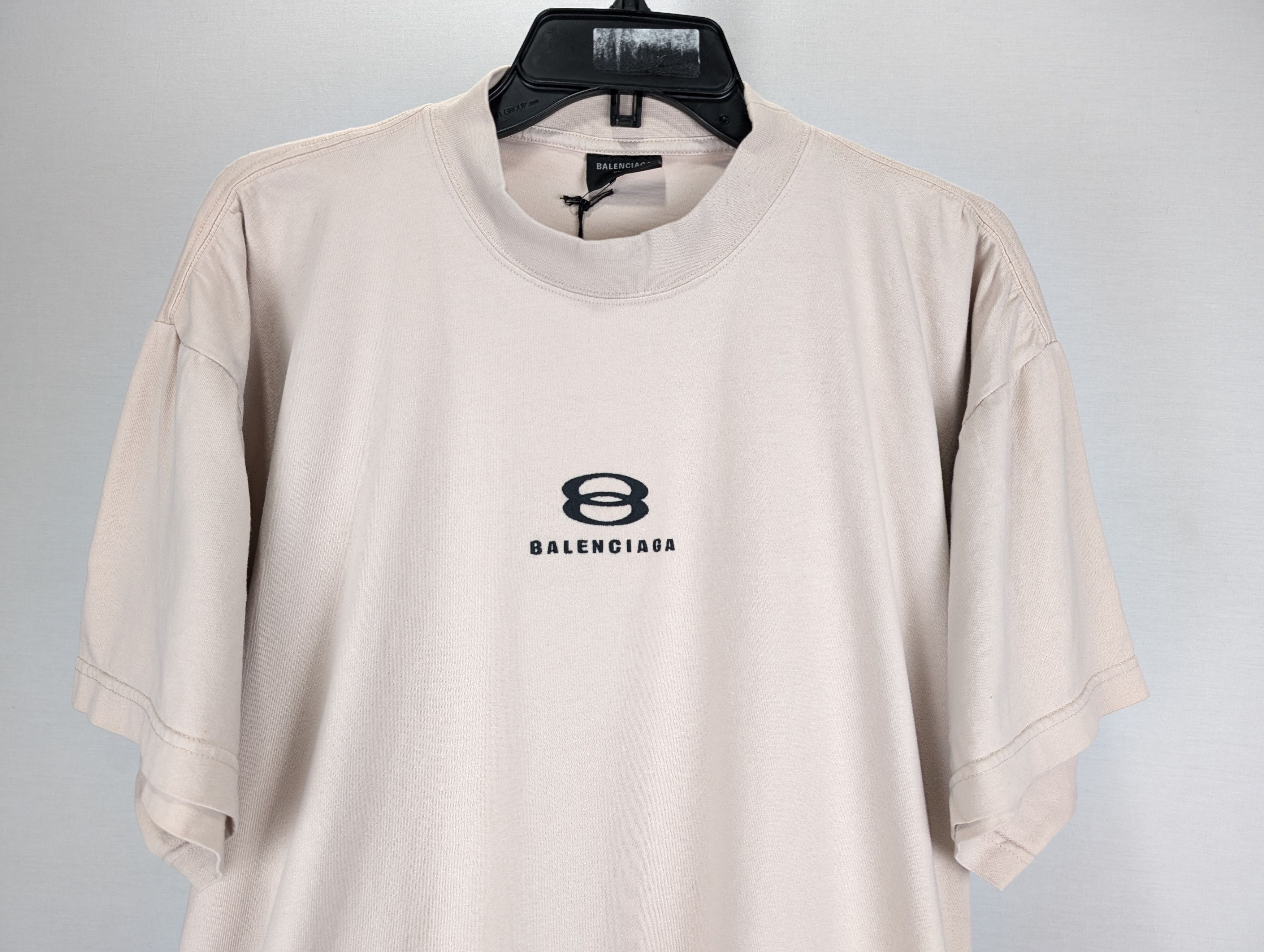 Balenciaga o1rshd1 Q:2 / Vintage Unity Stretched Out T-Shirt Beige Size US M / EU 48-50 / 2 - 4 Thumbnail