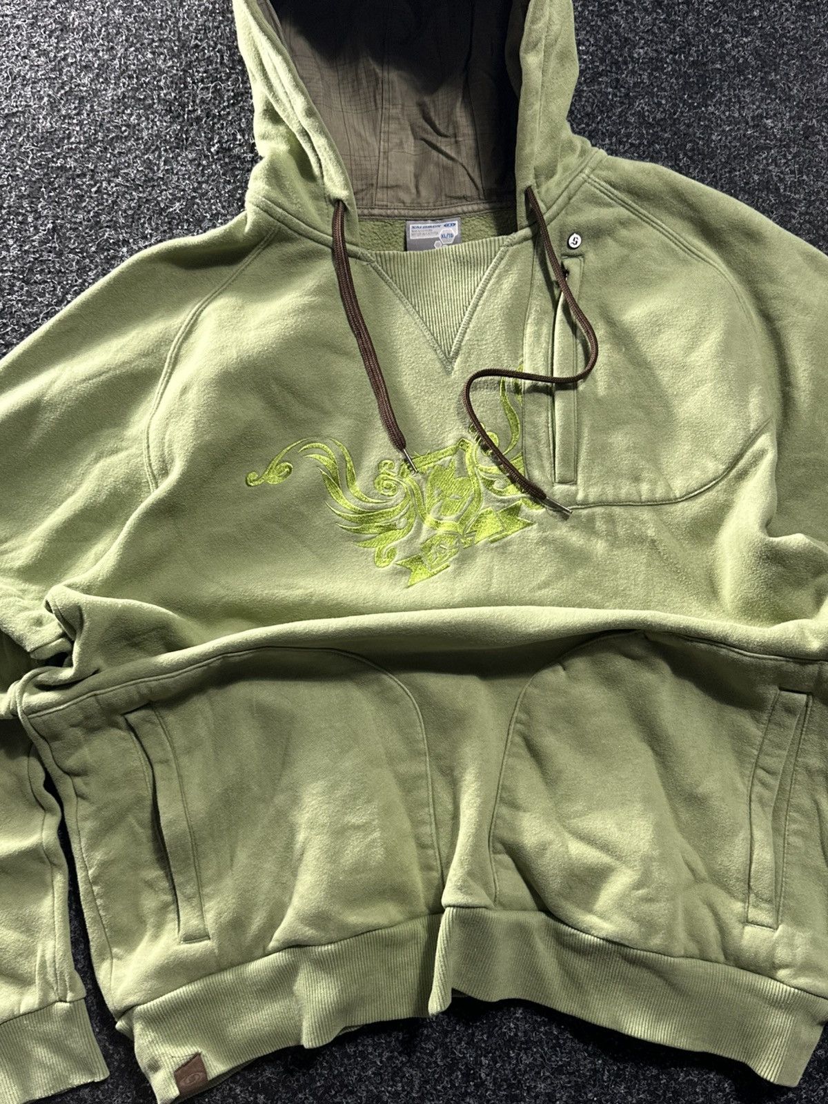 Salomon × Vintage 🚨Y2K Salomon outdoor Pocker Hoodie vintage big logo RARE Size US XL / EU 56 / 4 - 4 Thumbnail