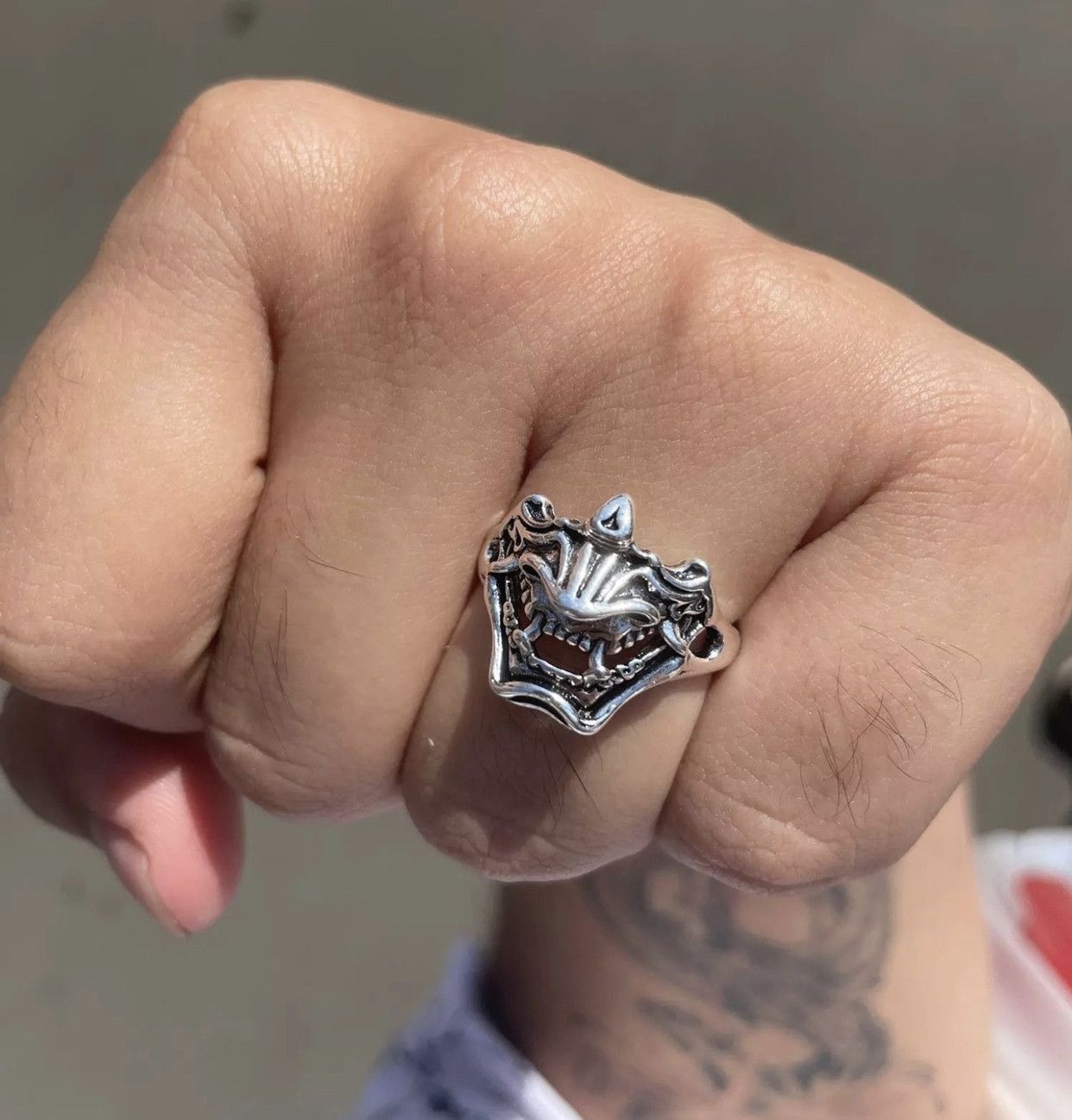 Jewelry Demon Samurai Ring Japanese Ninja Hannya Mask Jewelry Chrome Size ONE SIZE - 2 Thumbnail