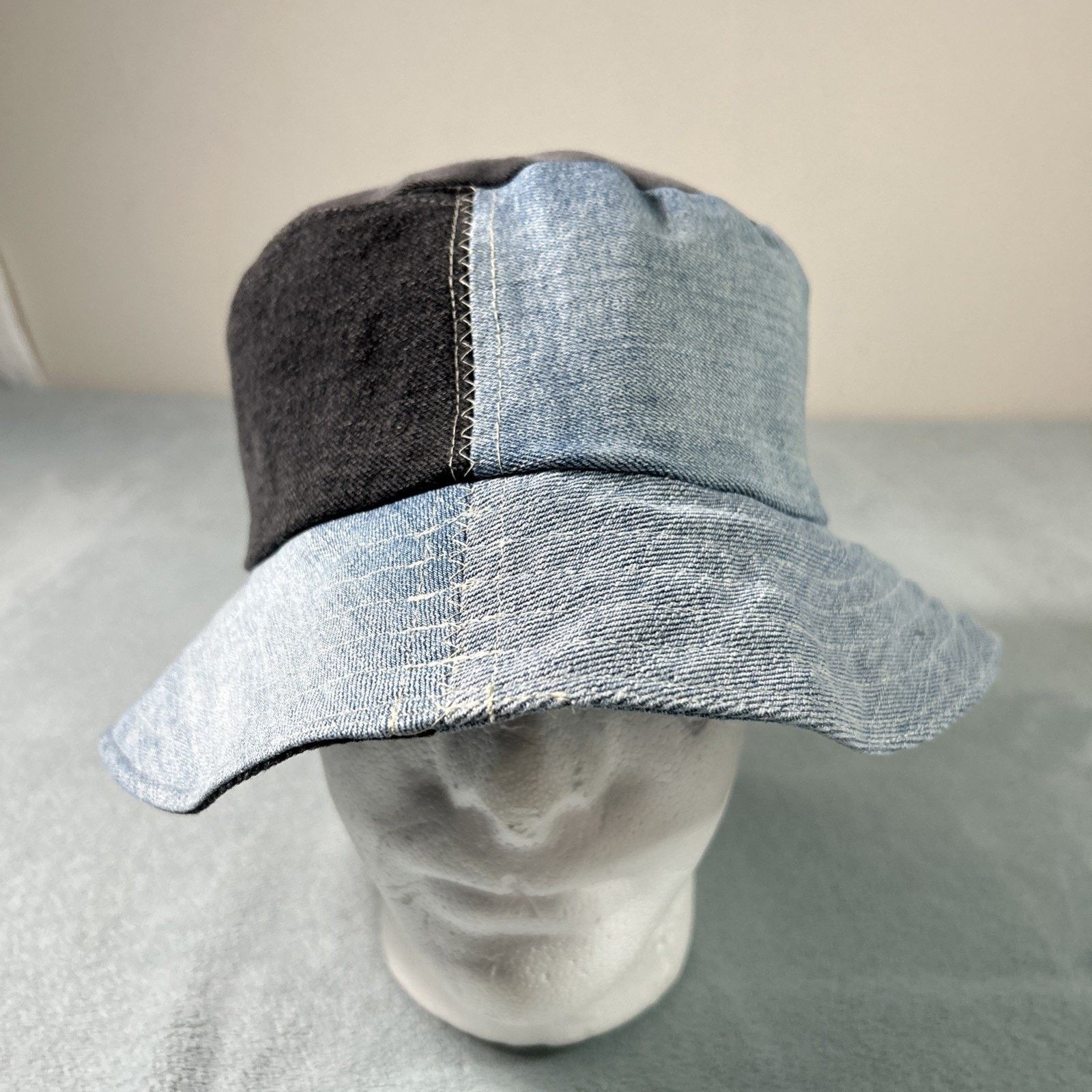 Levi's Patchwork Denim Panel Bucket Hat Large Reversible Granola Size ONE SIZE - 5 Thumbnail