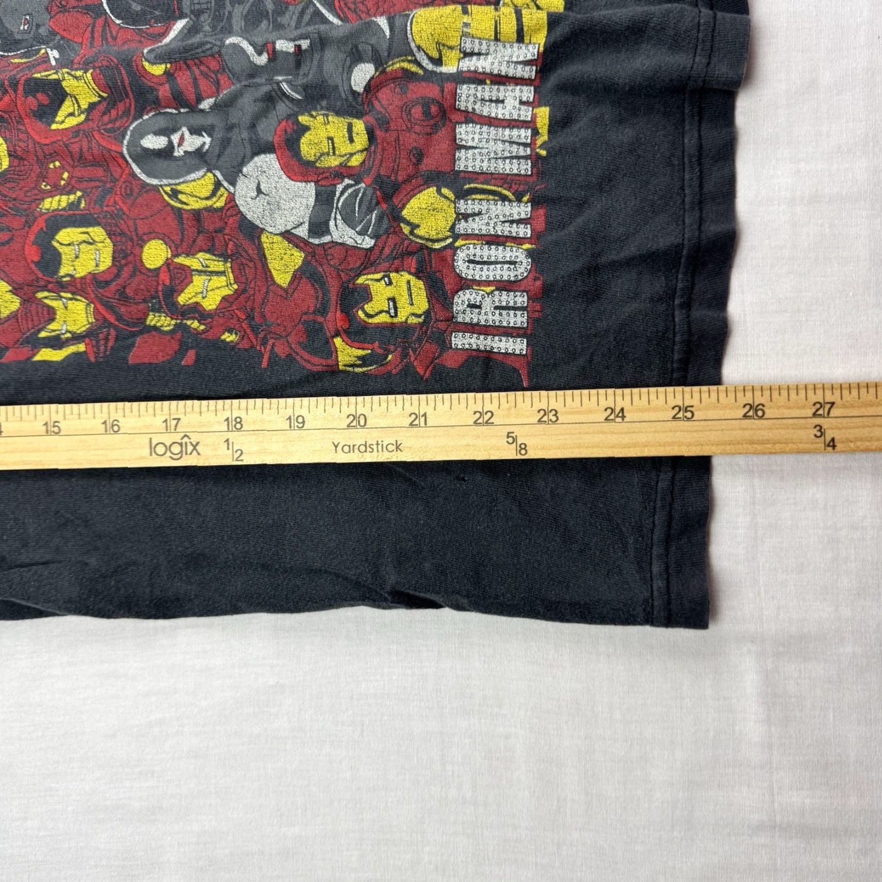 Vintage VINTAGE Marvel T-Shirt Adult XL Black Graphic Print Hipster Punk Y2K Ironman Big Graphic Faded Crew Neck Short Sleeve Comics Movie Men Mens Size US XL / EU 56 / 4 - 7 Thumbnail