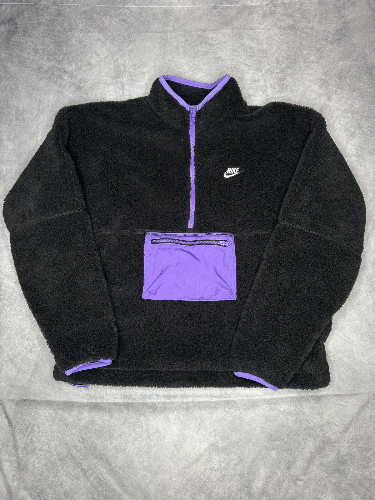 Jordan Brand × Nike Nike Fleece Anorak Men’s Zip Pullover Jacket Purple Size US M / EU 48-50 / 2 - 1 Thumbnail