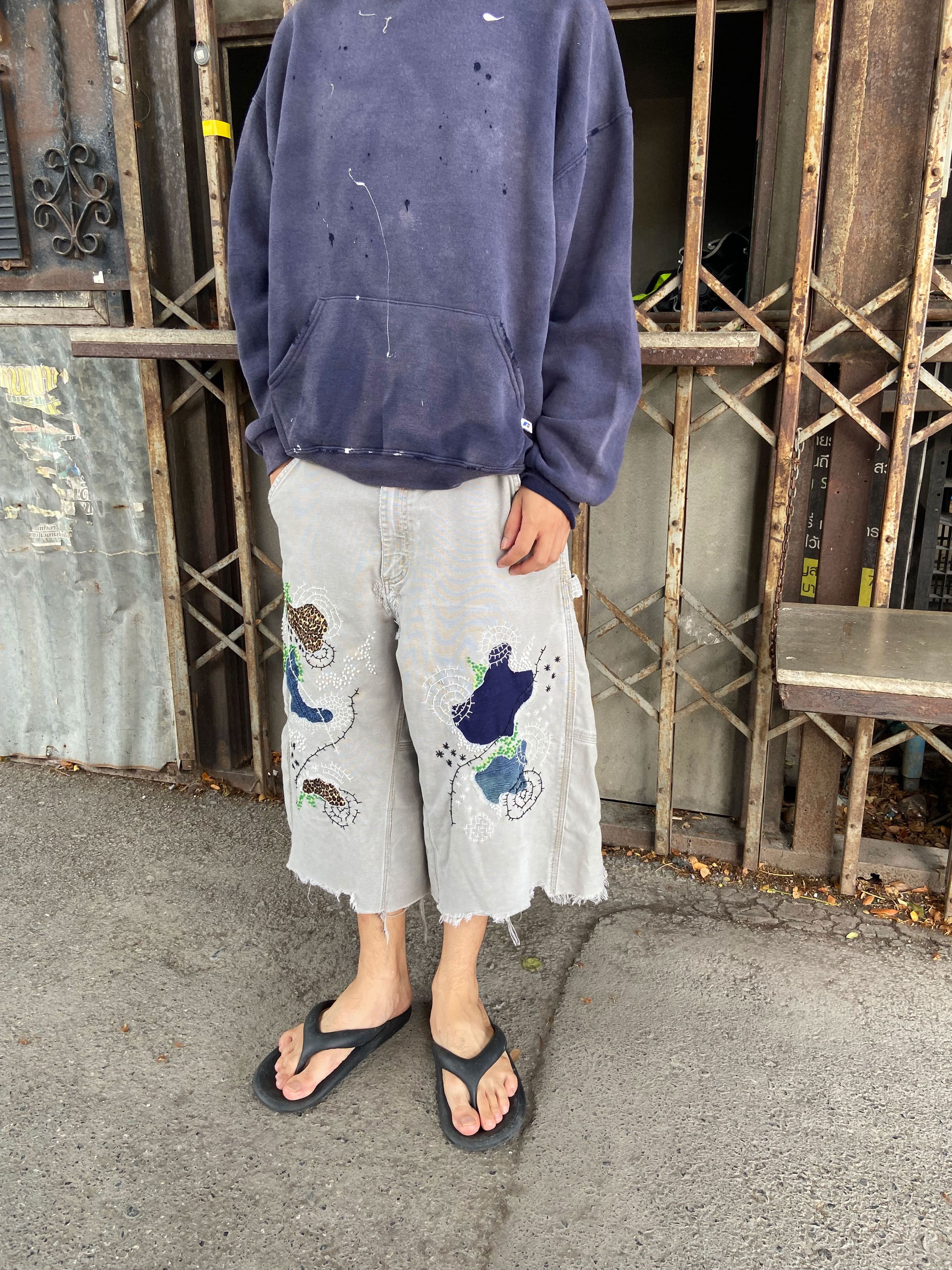 Japanese Brand Boro Patchwork Carhartt Carpenter Size US 34 / EU 50 - 3 Thumbnail