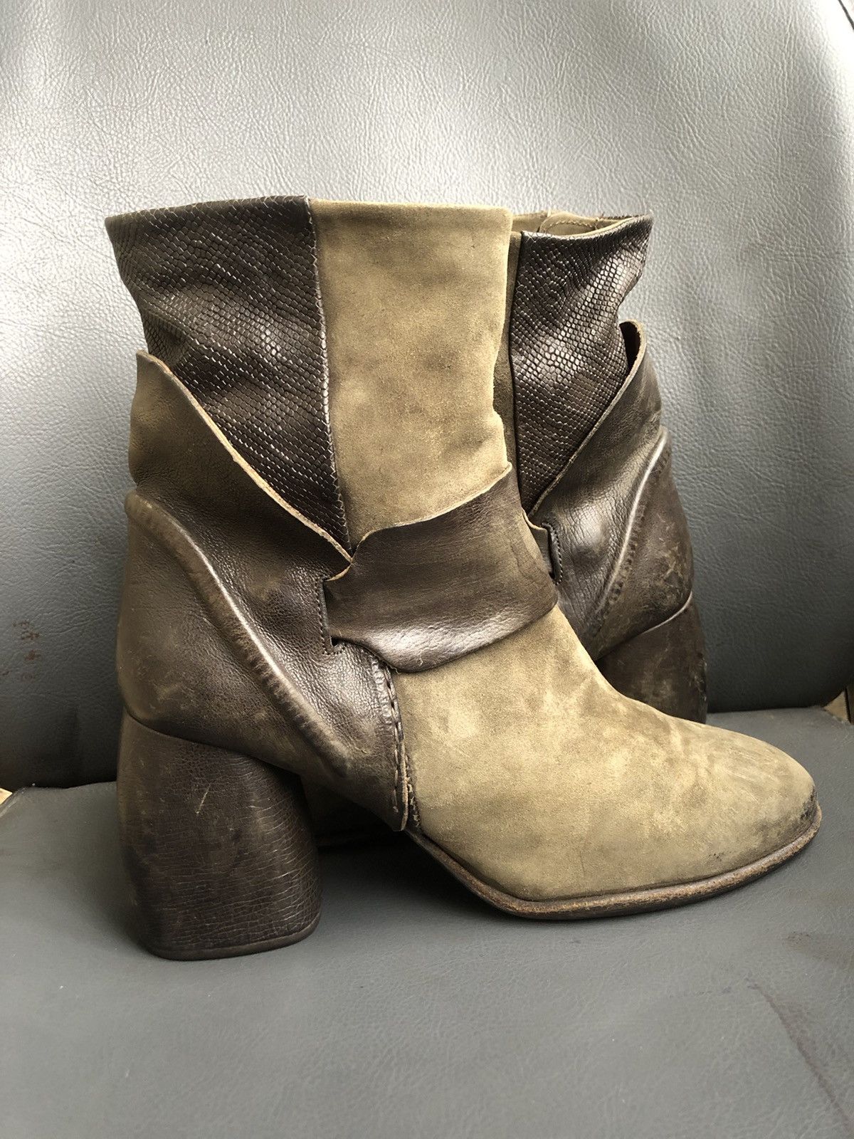 A.S.98 A.S 98 Grean Leather Women’s Boots Size 37 Size US 7 / IT 37 - 2 Thumbnail