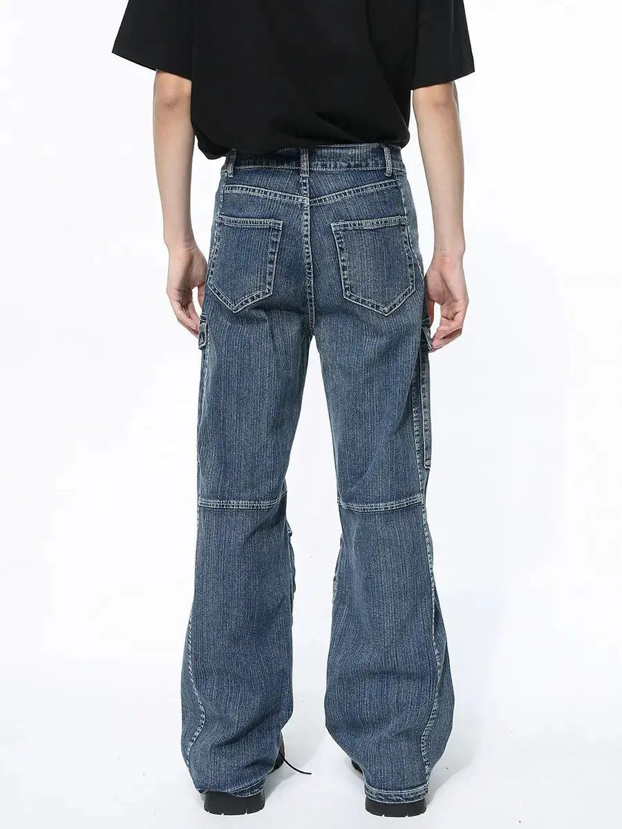 Japanese Brand Retro loose high street pocket jeans Size US 32 / EU 48 - 5 Thumbnail