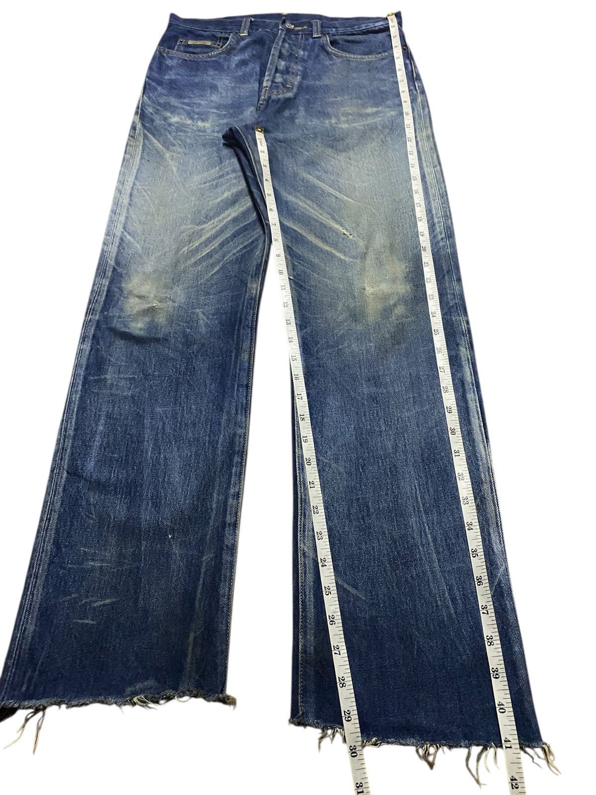 Calvin Klein 205W39NYC Vintage Calvin Klein Mud Wash Distressed Loose Jeans Size US 30 / EU 46 - 11 Thumbnail