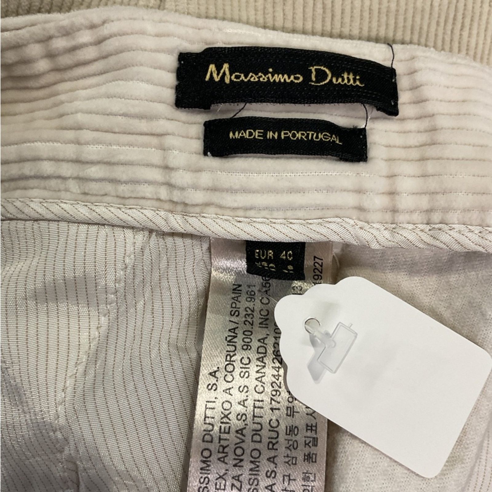 Vintage Cotton Corduroy Off-White Pants Size 32" / US 10 / IT 46 - 3 Thumbnail