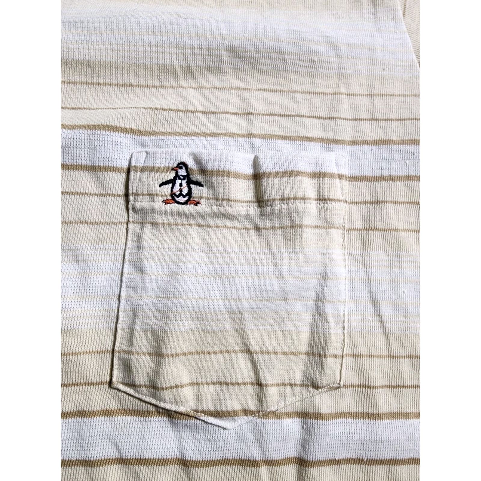 Vintage VINTAGE Grand slam Munsingwear penguin Polo Shirt Golf Striped Mens XL Beige Pine Size US XL / EU 56 / 4 - 6 Thumbnail