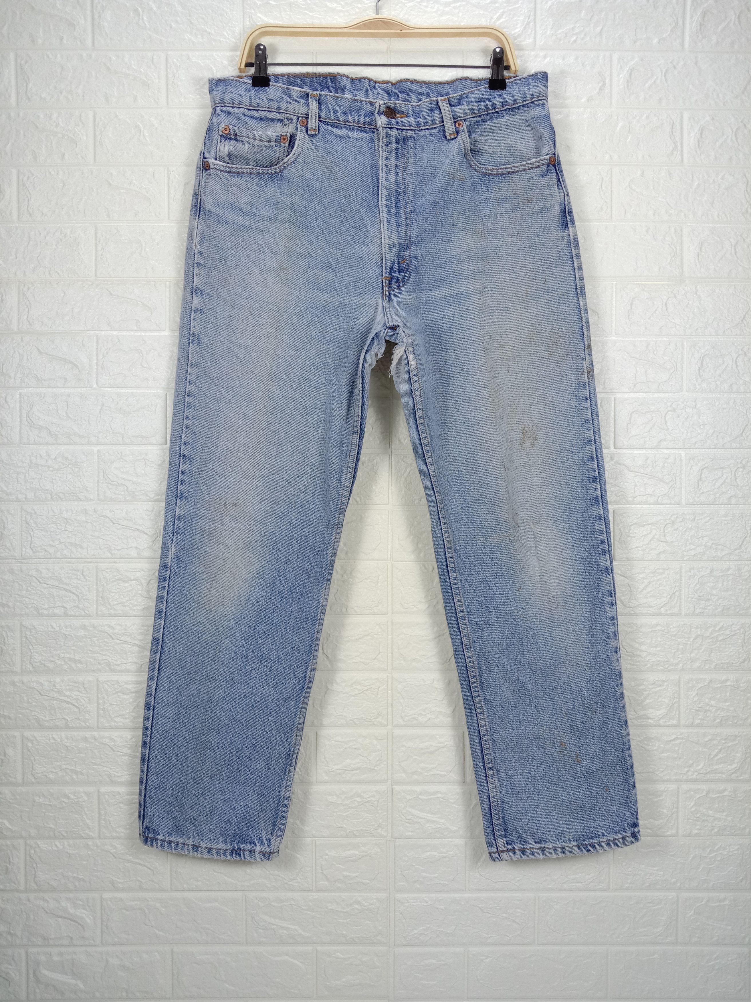 Levi's Vintage 90s Levi's 505 Jeans Faded Blue Distressed Denim Size US 36 / EU 52 - 1 Thumbnail