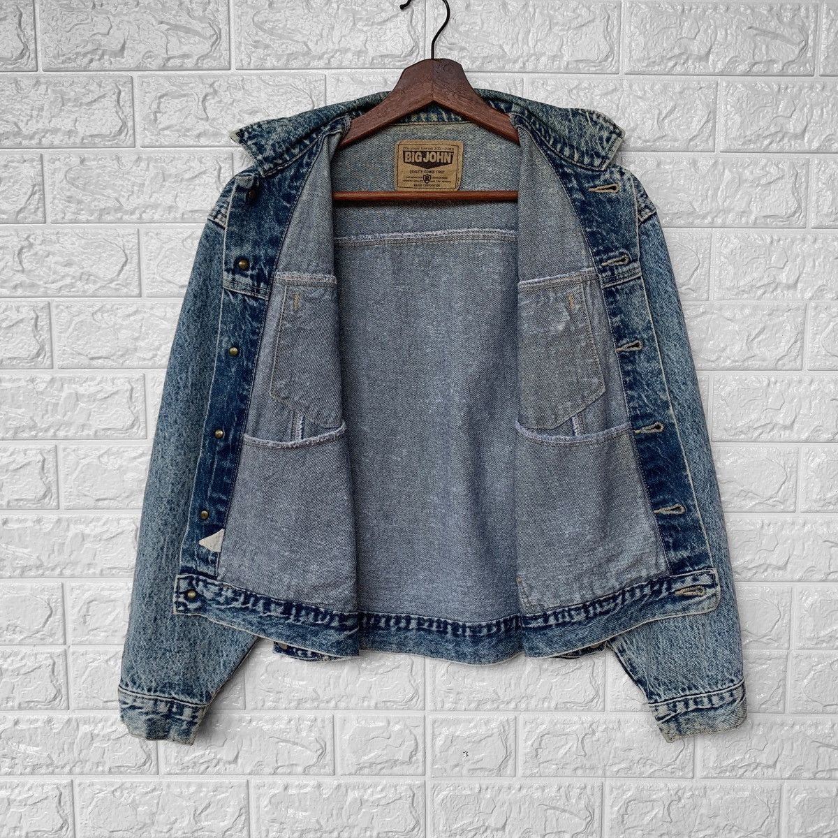 Vintage Vintage Acid Wash Big John Denim Trucker Jacket Size US S / EU 44-46 / 1 - 4 Thumbnail