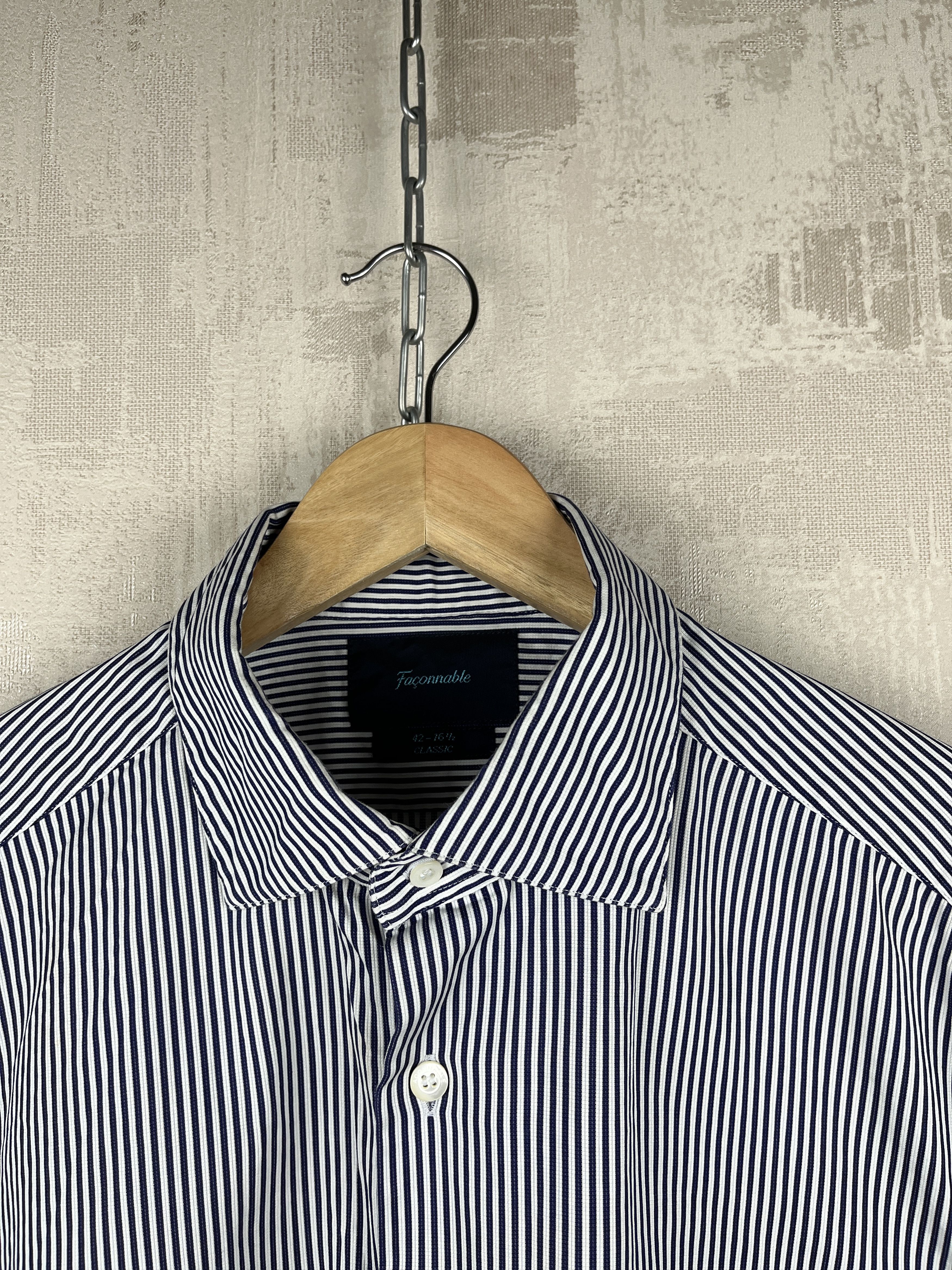 Faconnable Faconnable Striped Long Sleeve Shirt Size 42 - 16.5 Classic Size US L / EU 52-54 / 3 - 5 Thumbnail