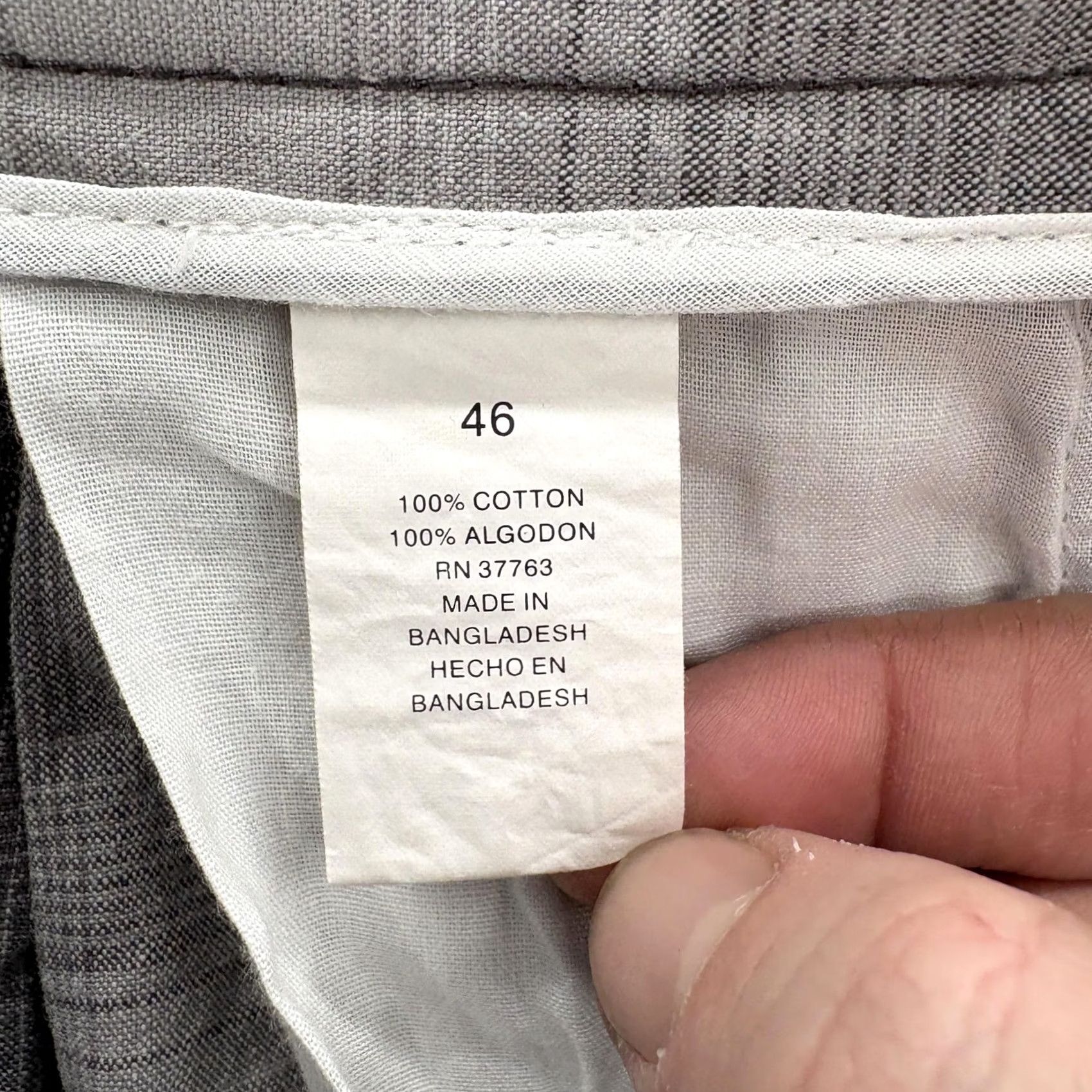 Perry Ellis Perry Ellis America Shorts Mens 46 Gray Plaid Chino Pleated 9" Relaxed Casual Shirt? Size US 30 / EU 46 - 5 Thumbnail