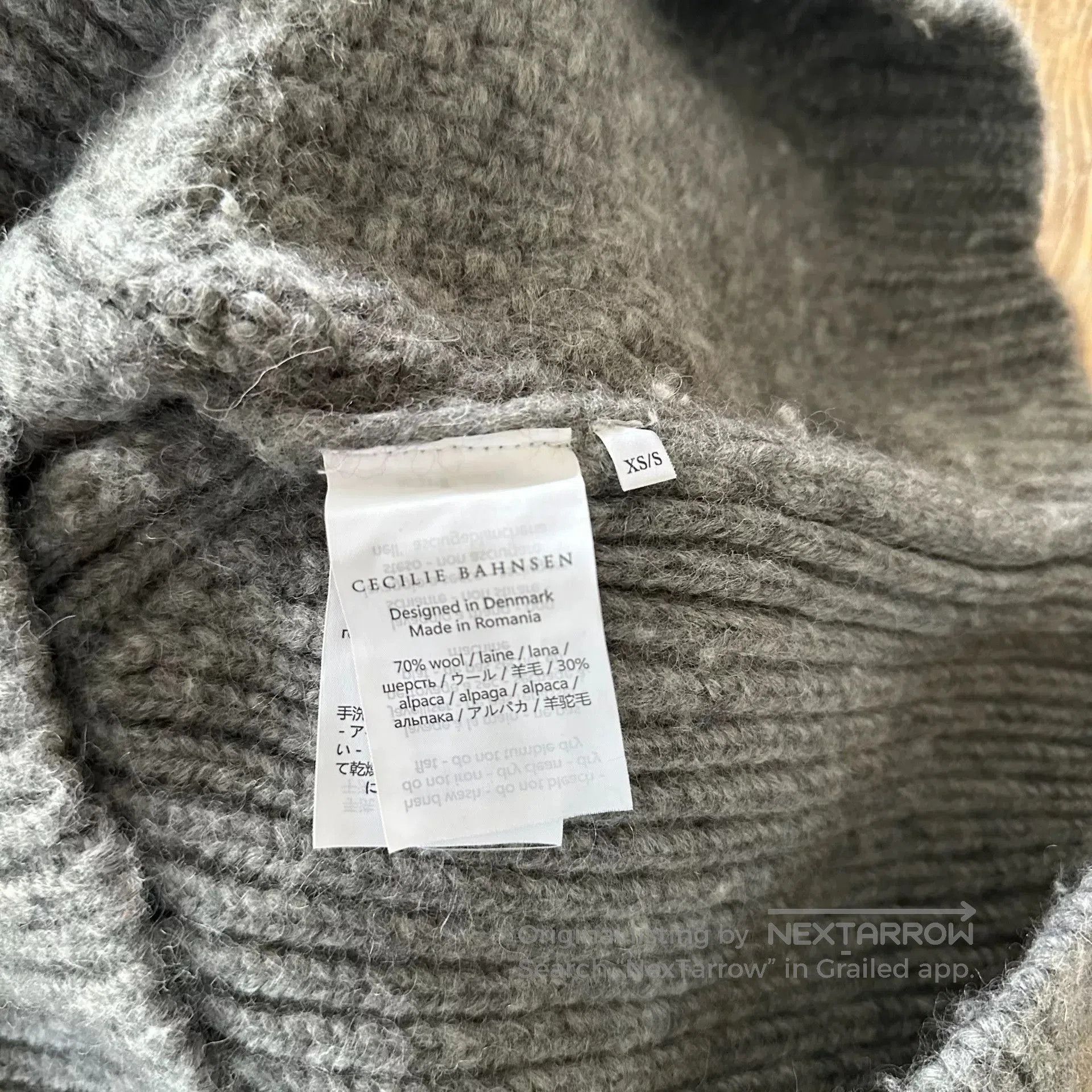 Cecilie Bahnsen Cecilie Bahnsen Gray Thick Sweater. Size S / US 4 / IT 40 - 5 Thumbnail