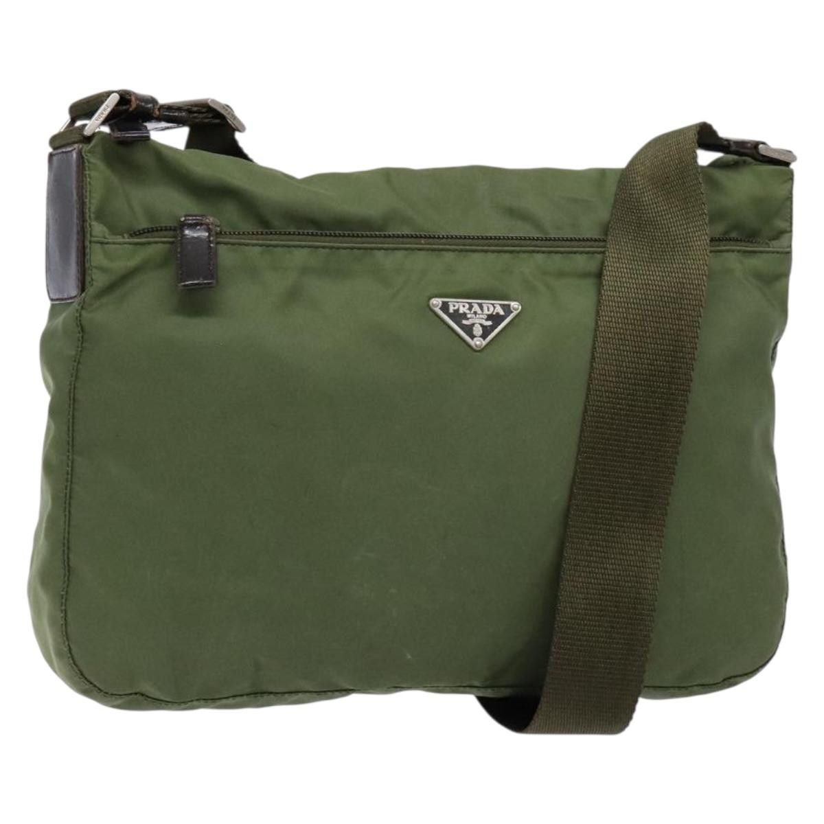 Prada PRADA Shoulder Bag Nylon Khaki Silver Size ONE SIZE - 1 Thumbnail