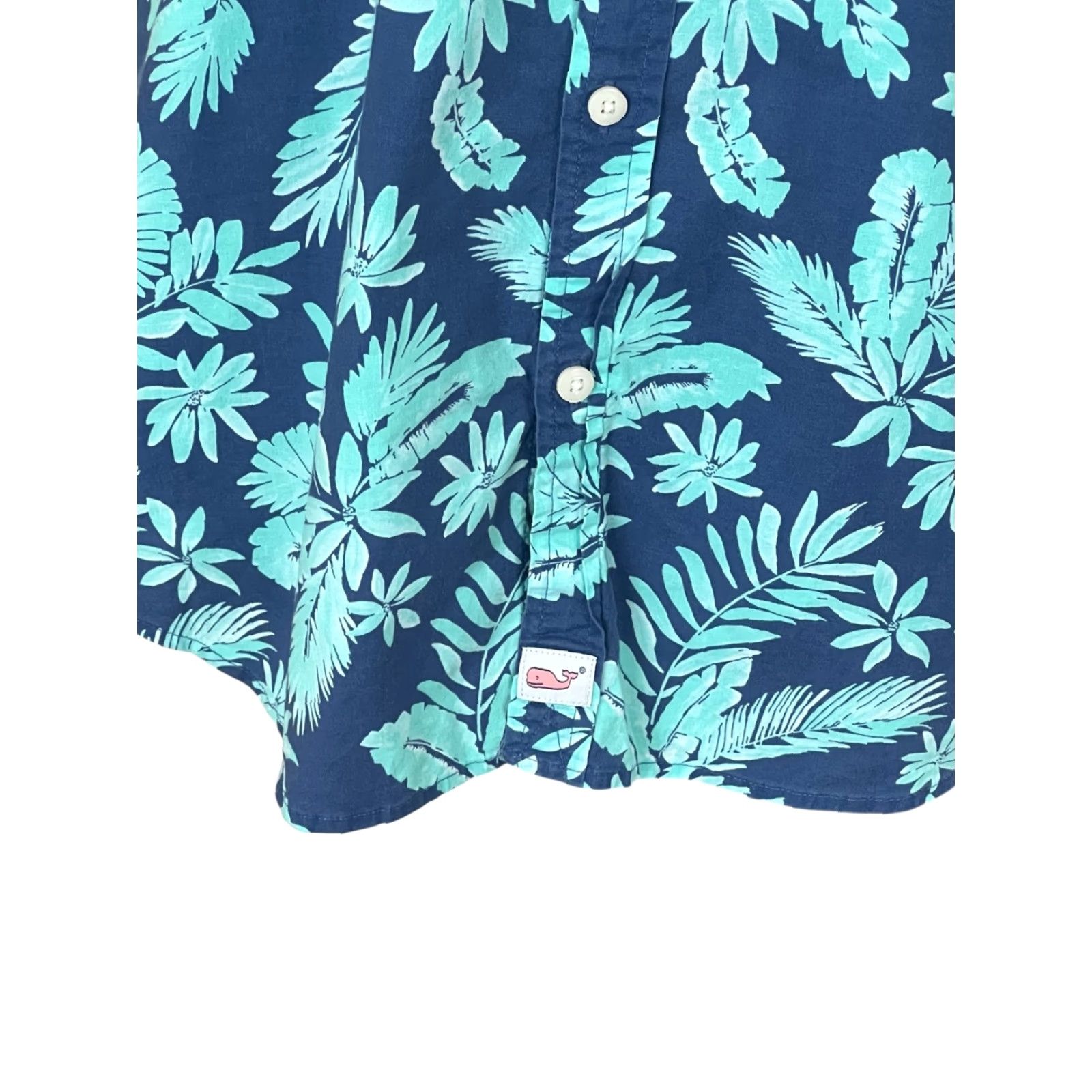 Vineyard Vines Vineyard Vines Murray Hawaiian Shirt Slim Fit Mens Large Blue Floral Tropical Slimming Shirt Button-Up Short Sleeve Size US L / EU 52-54 / 3 - 3 Thumbnail