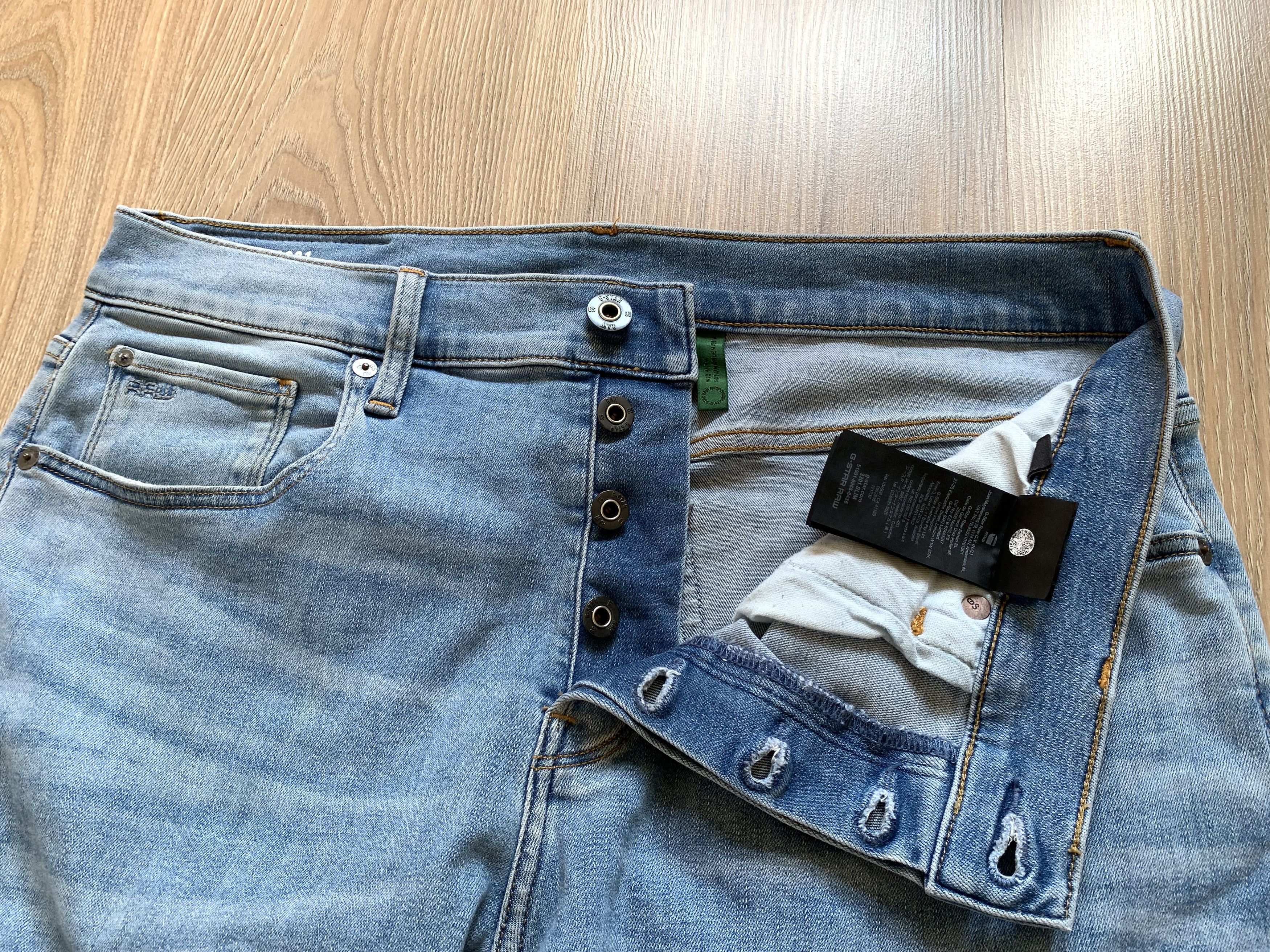 G-Star × Vintage G Star Raw 3301 Slim Denim Jeans Size US 34 / EU 50 - 6 Thumbnail