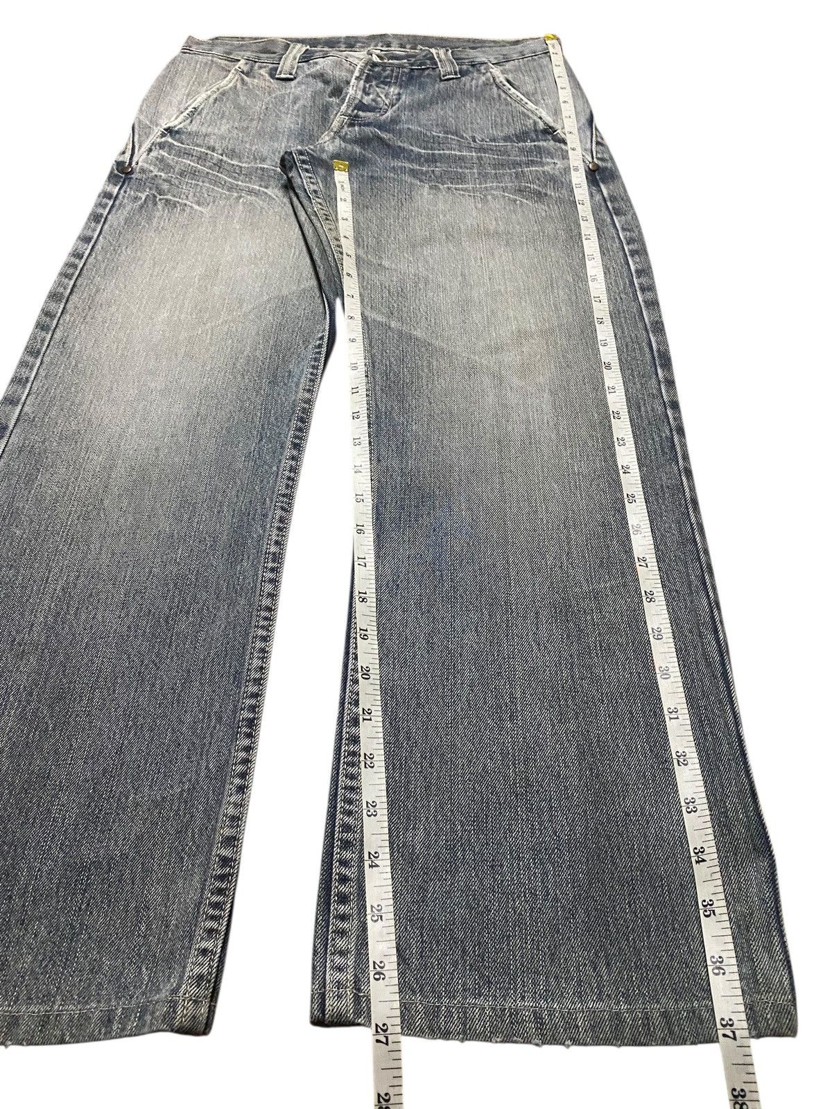 Japanese Brand Vtg Japanese Brand Icco Faded Wash Distressed Loose Jeans Size US 32 / EU 48 - 12 Thumbnail