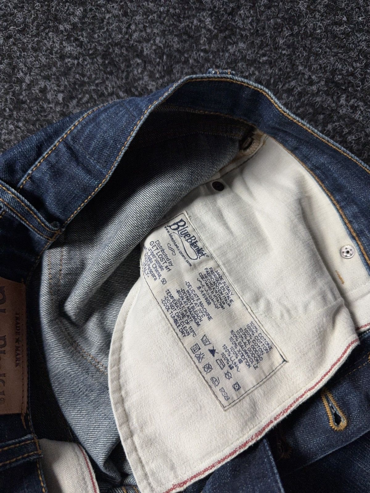 Blue Blanket 00s Blue Blanket Selvedge Denim Jeans Raw Indigo Japan Retro Size US 30 / EU 46 - 9 Thumbnail
