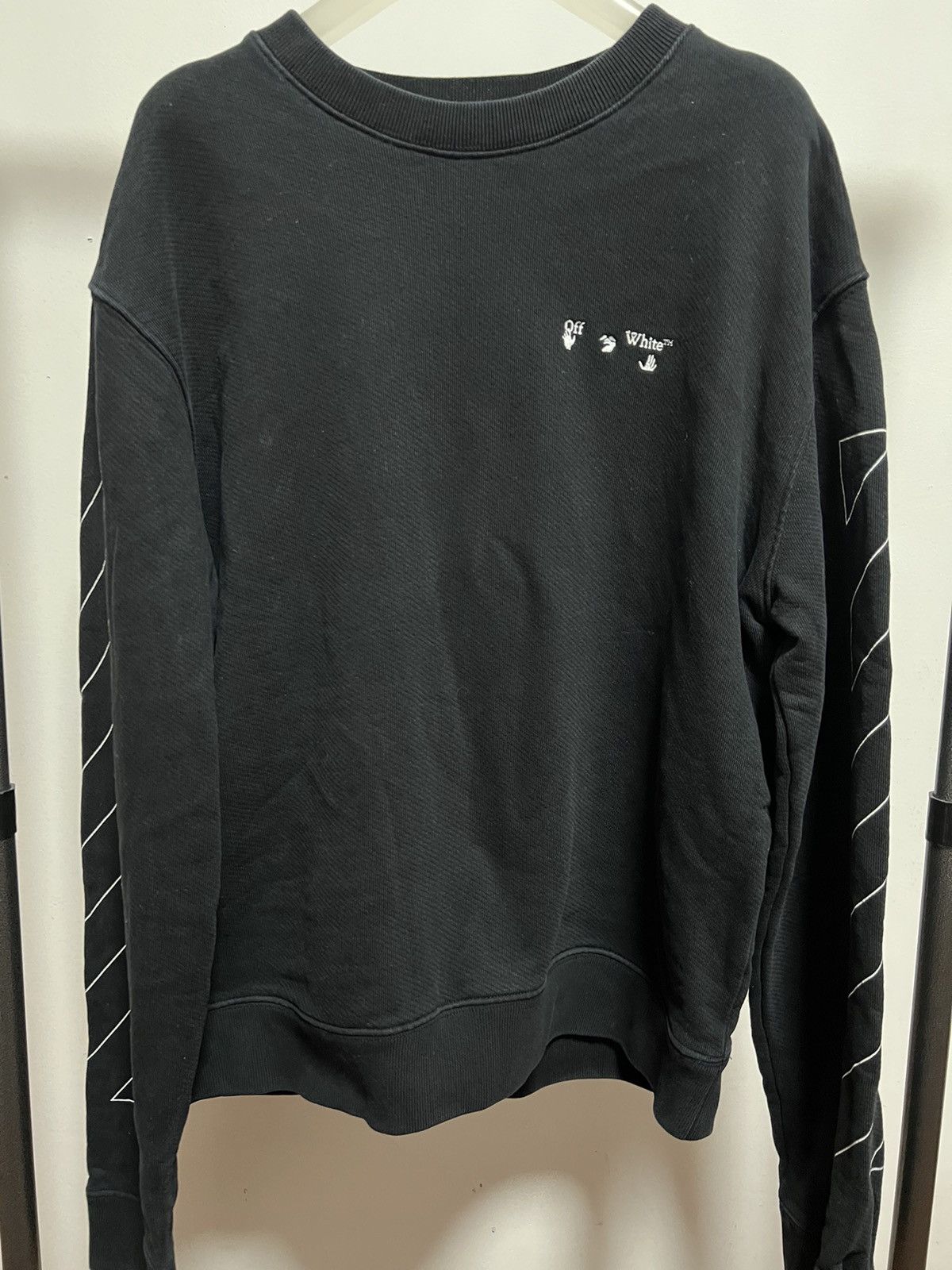 Off-White OFF-WHITE Diagonal Logo Sweatshirt Size US L / EU 52-54 / 3 - 1 Thumbnail
