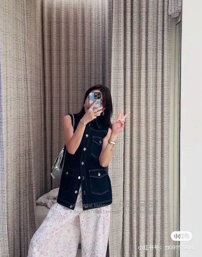 Chanel Chanel 25C denim vest jacket Size XXS / US 00 / IT 34 - 8 Thumbnail