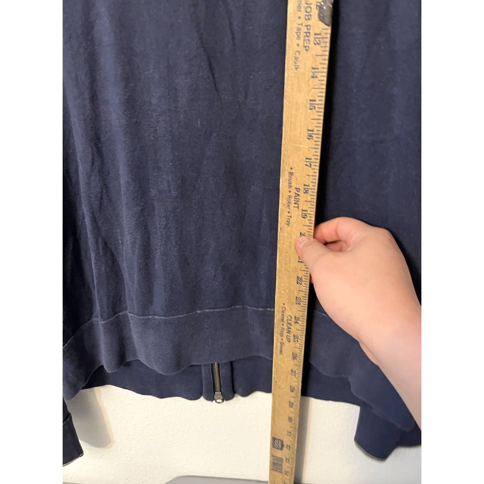 Banana Republic Banana Republic Sweater Mens Large Blue W/Yellow Stripe Full Zip Knit Cotton Size US L / EU 52-54 / 3 - 4 Thumbnail