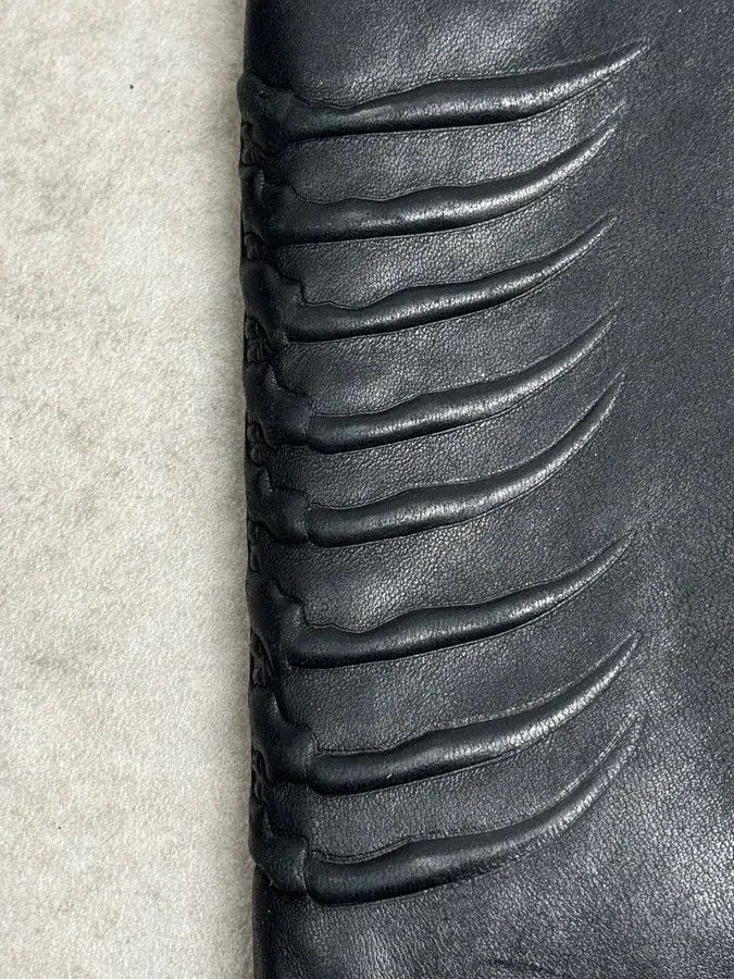 Alexander McQueen Alexander McQueen Black Spine & Skull Leather Wallet Size ONE SIZE - 6 Thumbnail