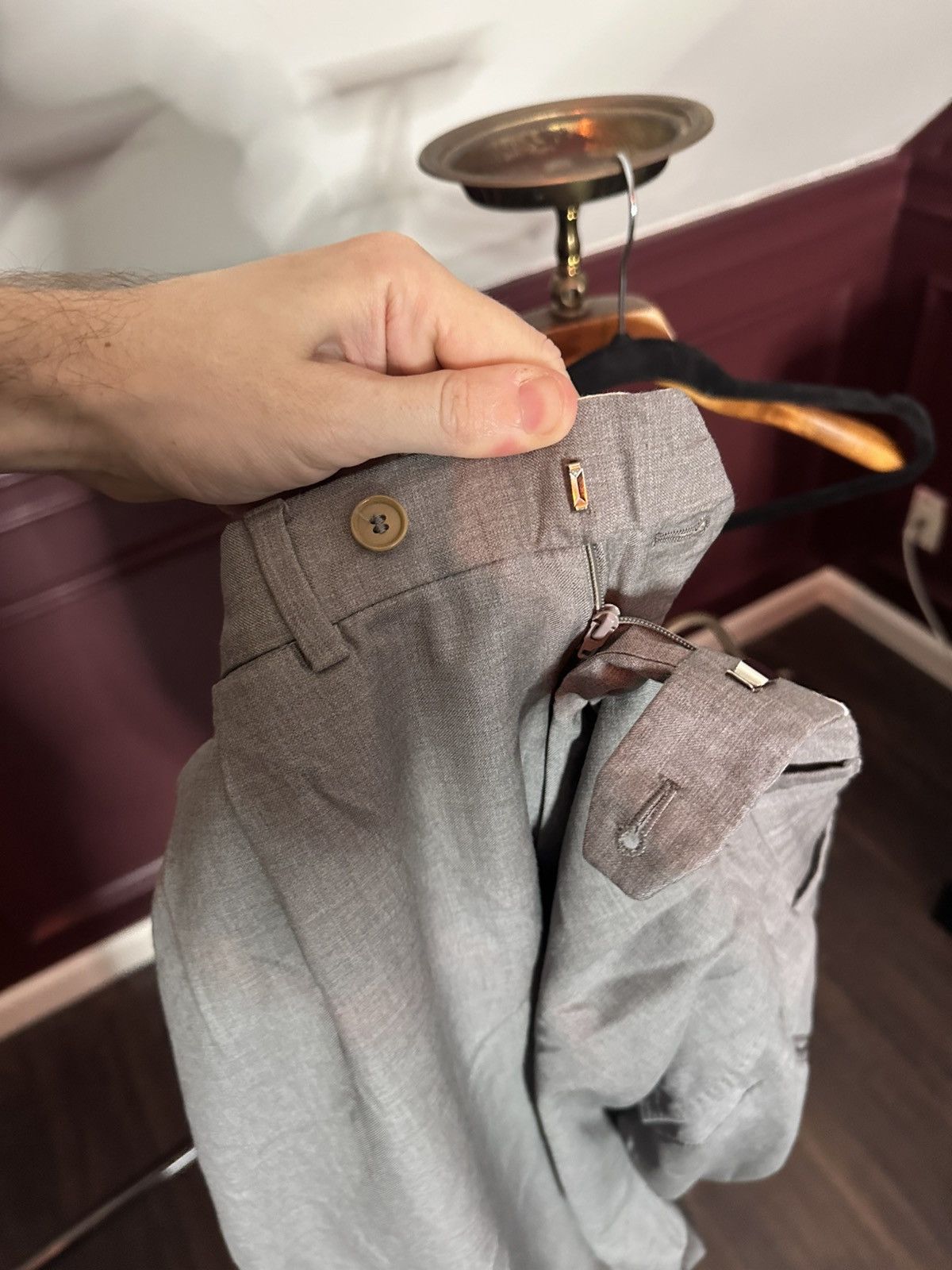Cifonelli Pure virgin wool gray cuffed dress pants Italy 36 Size US 36 / EU 52 - 7 Thumbnail