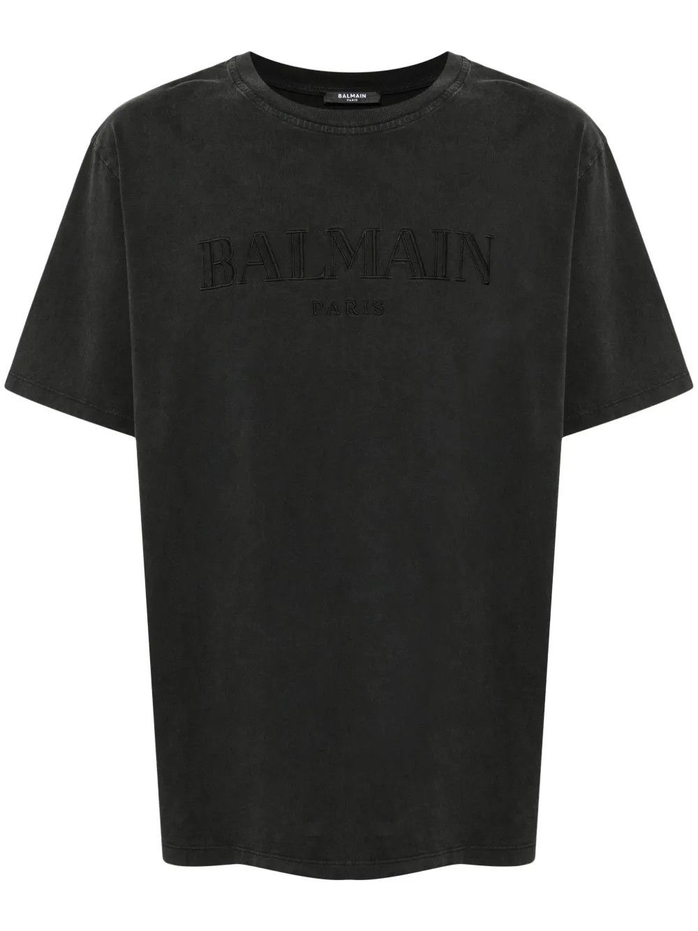 Balmain o1y0426 Logo Crewneck T-Shirt in Dark Gray Size US S / EU 44-46 / 1 - 1 Thumbnail