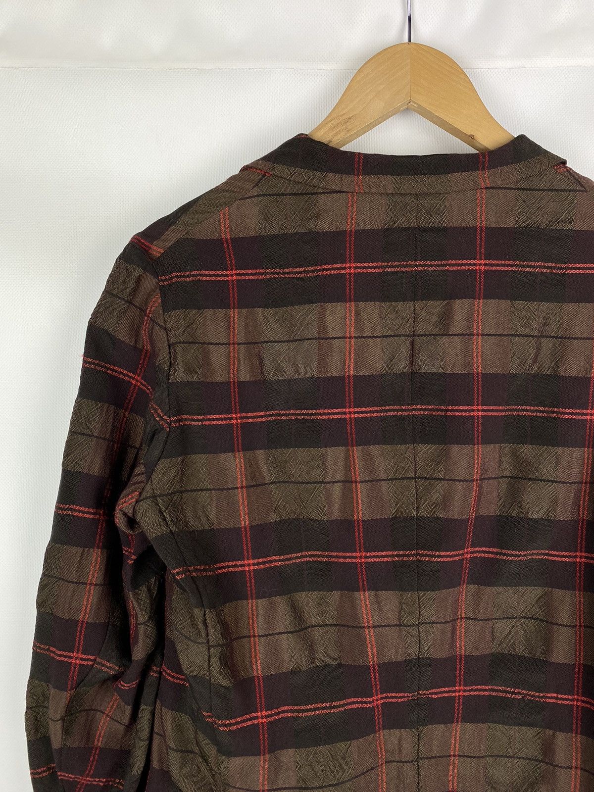 Yohji Yamamoto Rare Y’s Yohji Yamamoto checked Japanese blazer jacket Size L / US 10 / IT 46 - 18 Thumbnail