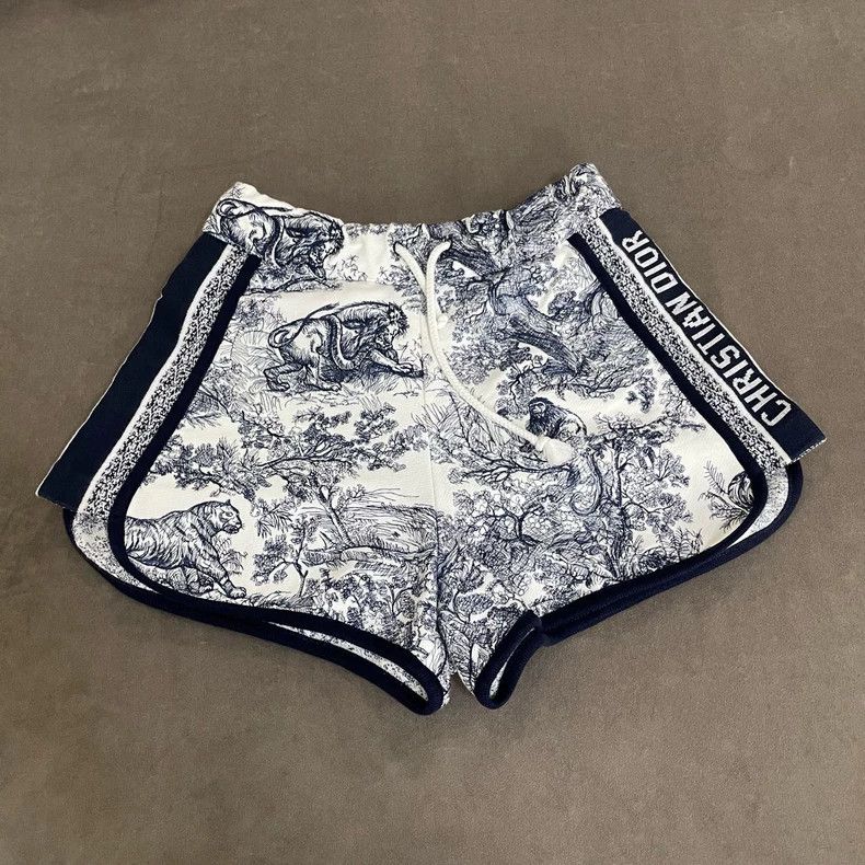 Dior Dior SizeXS White and blue embroidered zoo full-print short Size 42" / US 20 - 1 Thumbnail