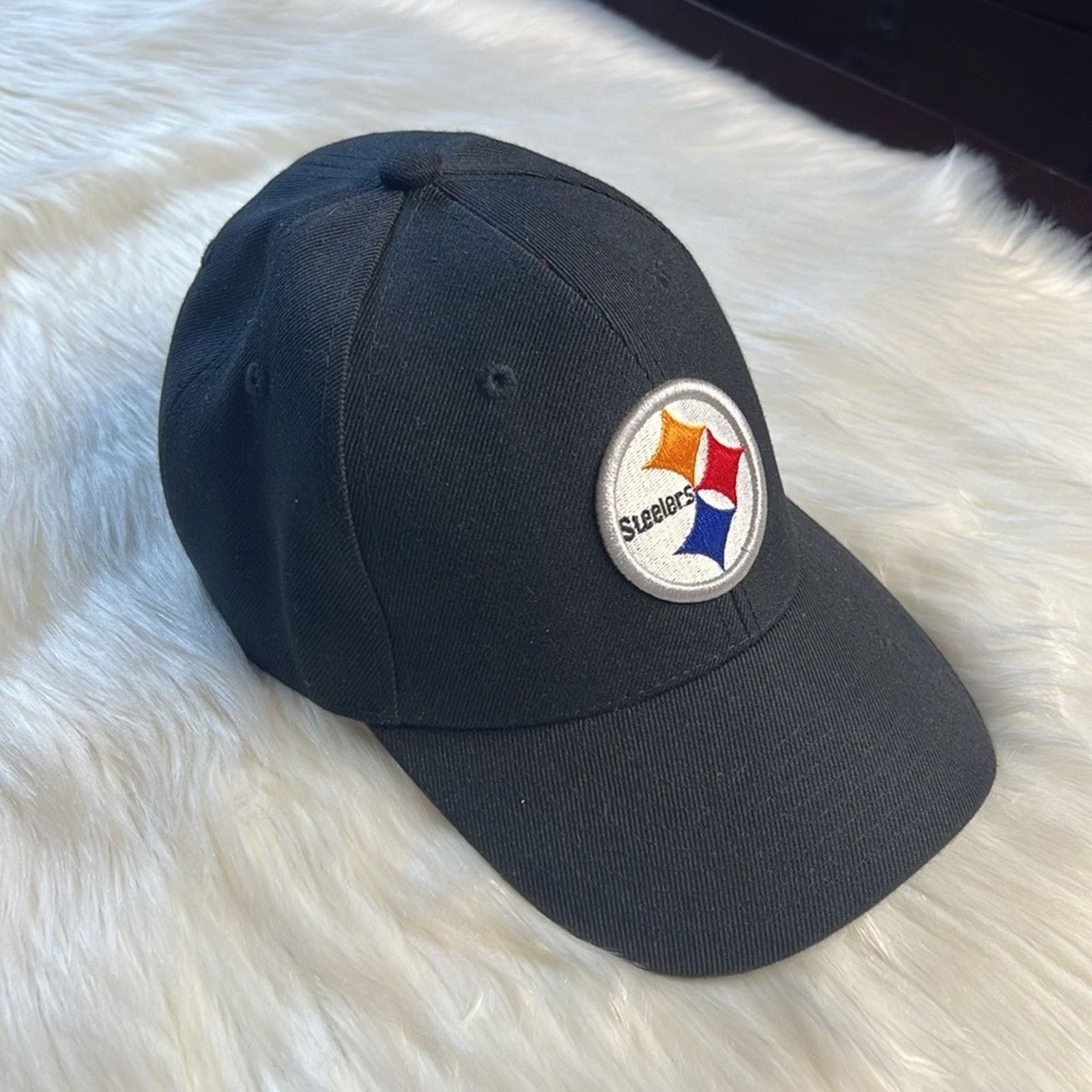NFL Pittsburgh Steelers Black Logo Hat Size ONE SIZE - 2 Thumbnail