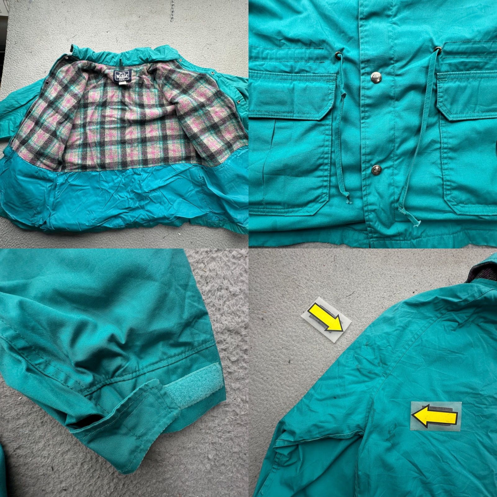 Vintage VINTAGE Woolrich Parka Jacket Womens Large Green Teal Pockets Flannel Lined 90s Outdoor Woolrich Woman Coat Size L / US 10 / IT 46 - 8 Thumbnail