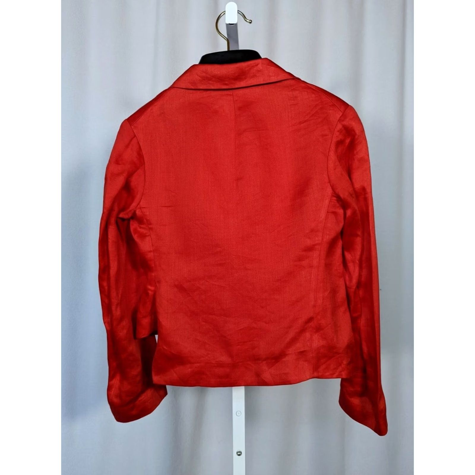 Yohji Yamamoto Yohji Yamamoto Blazer Jacket Red Cropped Silk Asymmetric Size 1 Japan Women Size XS / US 0-2 / IT 36-38 - 3 Thumbnail
