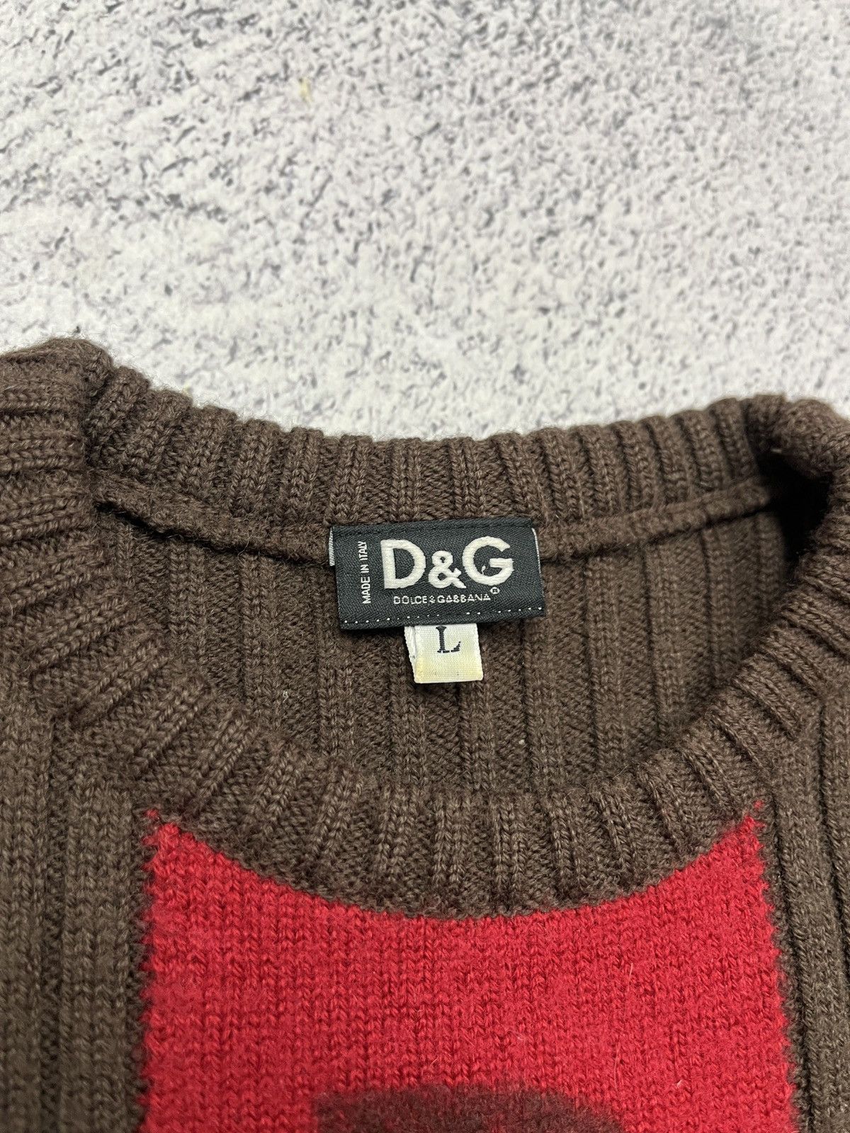 Dolce & Gabbana Vintage Y2K Dolce Gabbana Big Logo Avant Garde Knit Sweater Size US S / EU 44-46 / 1 - 6 Thumbnail