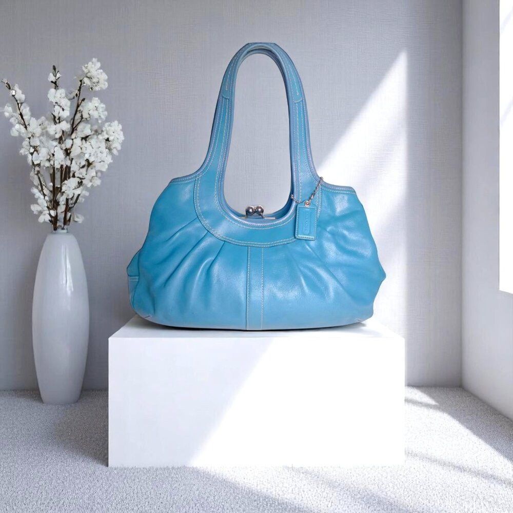 Coach COACH Ergo Satchel in blue leather Size ONE SIZE - 1 Thumbnail
