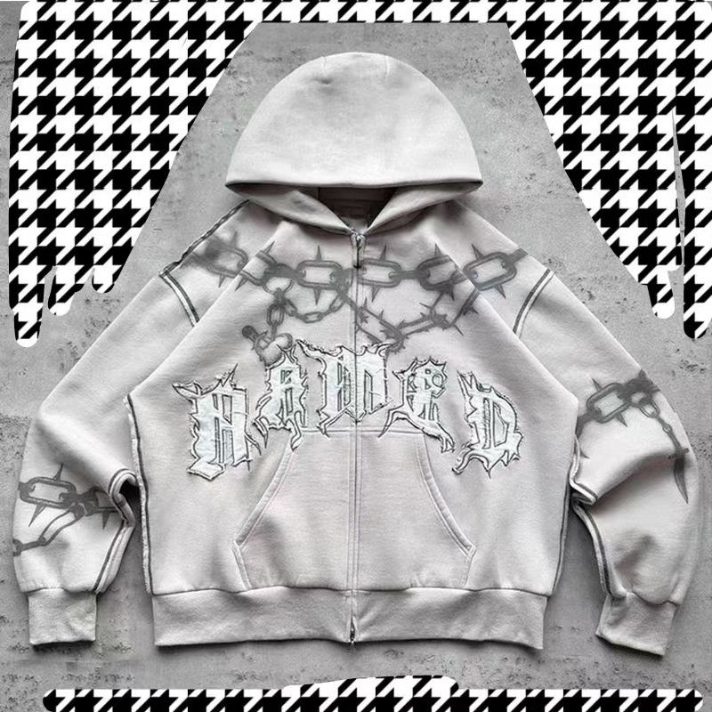 Vintage Relaxed-fit hip-hop hooded zip-up jacket Size US M / EU 48-50 / 2 - 1 Thumbnail