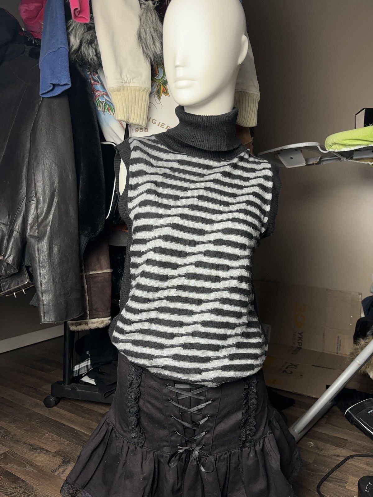 Cop Copine Cop copine vintage avant garde cyber knit vest tank top Size M / US 6-8 / IT 42-44 - 3 Thumbnail