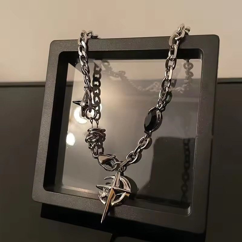 VIBE Star Cross Chain, Skeleton Cross, Abstract Star Ring Size ONE SIZE - 4 Thumbnail
