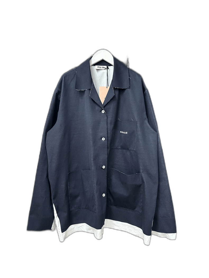 Miu Miu Miumiu Two-Piece Knitted Jacket Coat Size US L / EU 52-54 / 3 - 1 Thumbnail