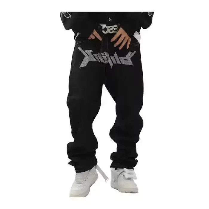 Japanese Brand Dollar Black Baggy Jeans Size US 30 / EU 46 - 2 Thumbnail