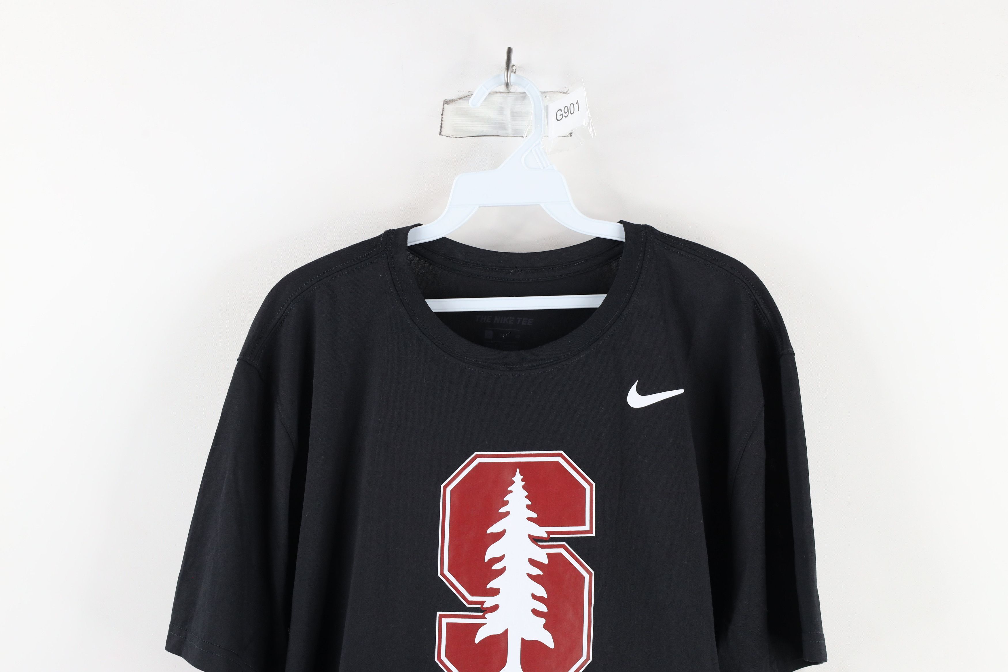 Nike × Vintage Nike Dri-Fit University Short Sleeve T-Shirt Black Polyester Size US XL / EU 56 / 4 - 2 Thumbnail