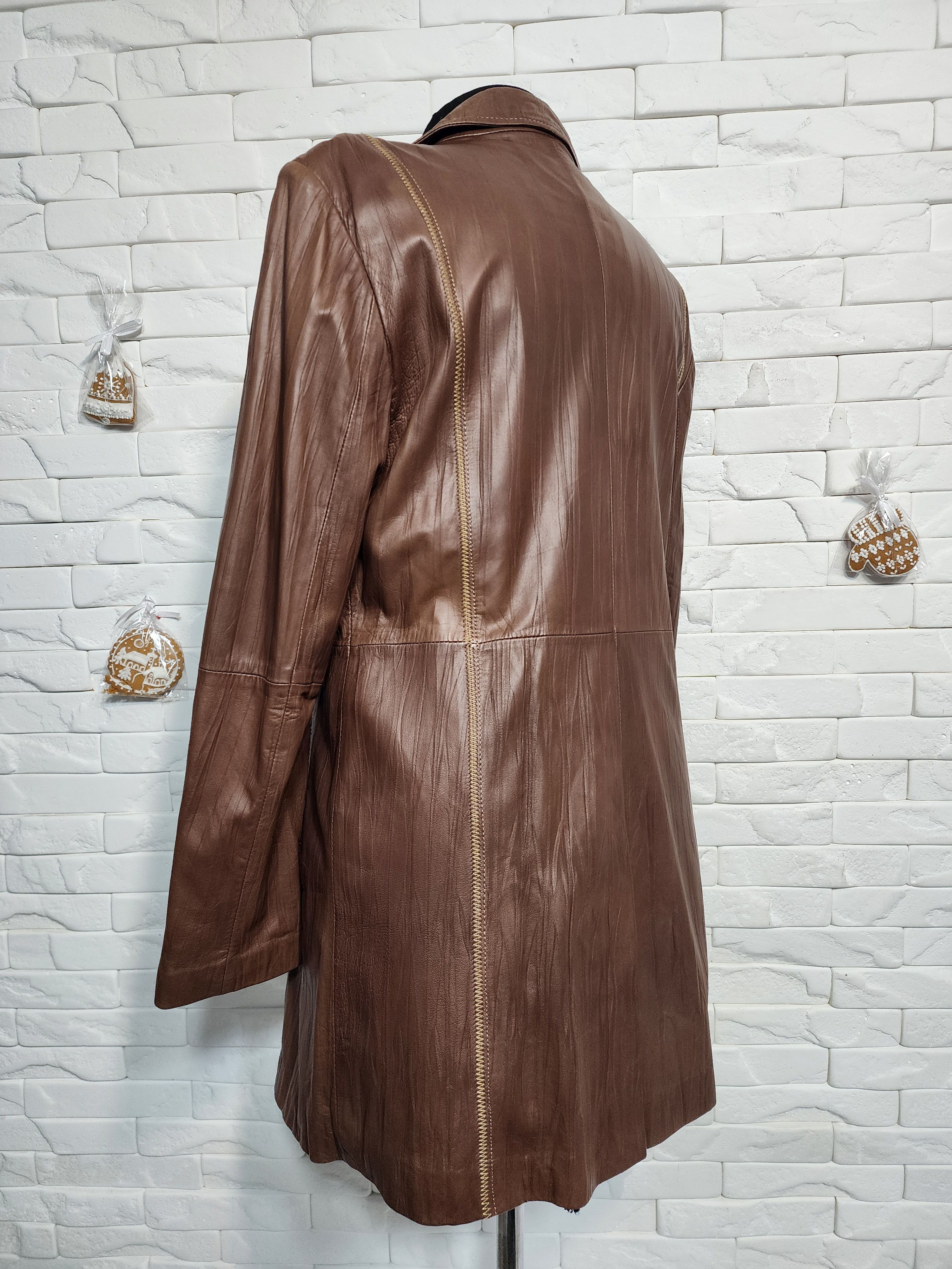 Other Brown Leather Jacket: Women's Genuine Leather Blazer Size L / US 10 / IT 46 - 6 Thumbnail