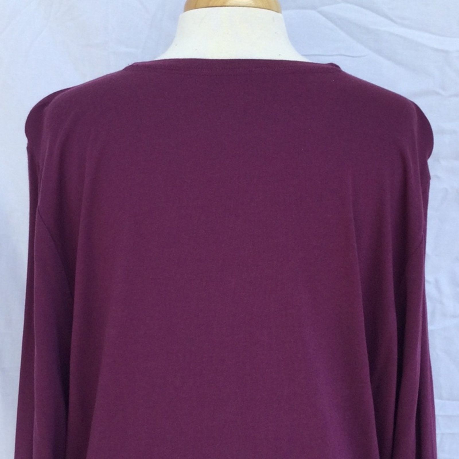 Other Dressbarn Woman Purple Long Sleeve T-Shirt 22/24 NWT Size 4XL / US 24-26 - 8 Thumbnail