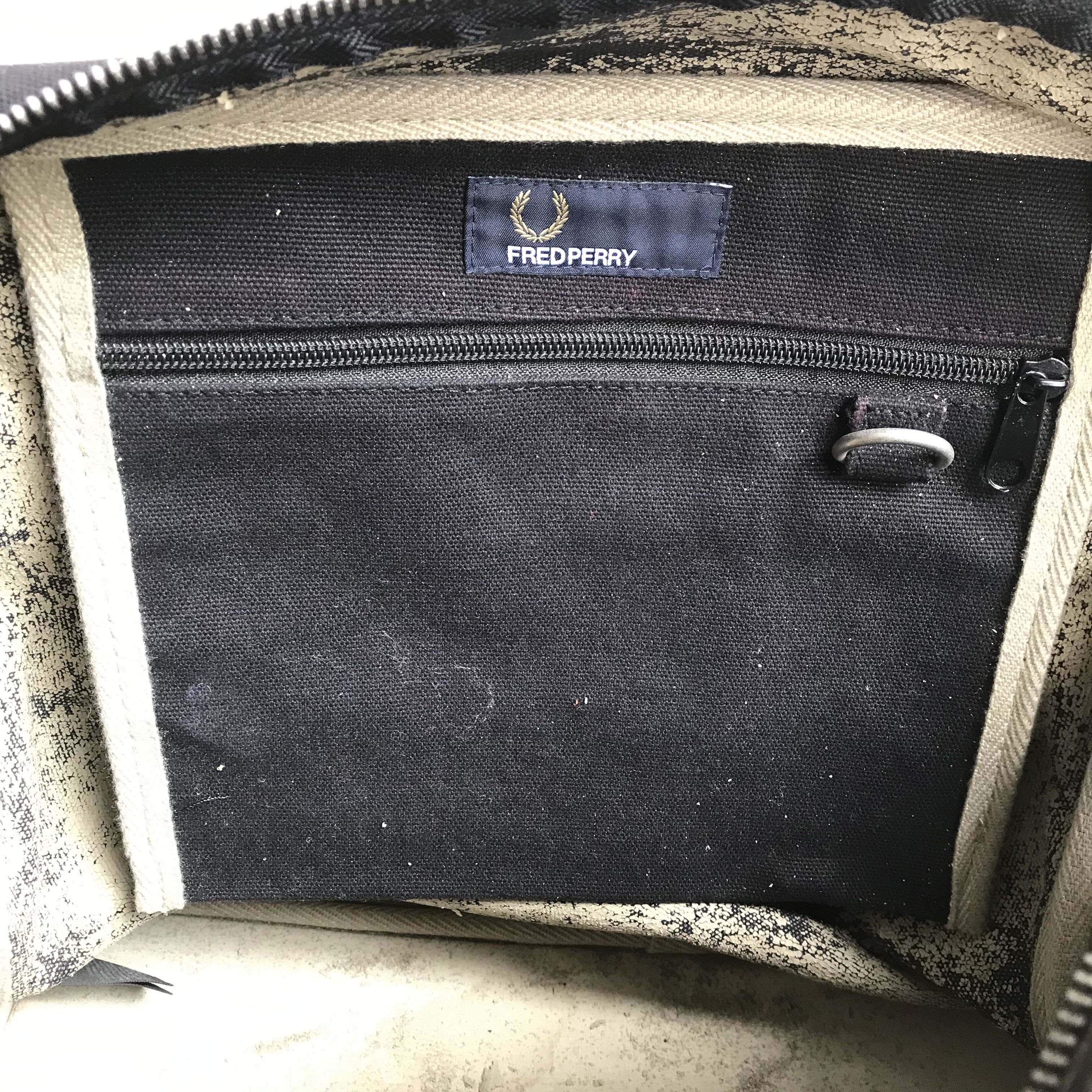Fred Perry Fred Perry Icon Soulie HandBag Black Canvas Material Size ONE SIZE - 10 Thumbnail