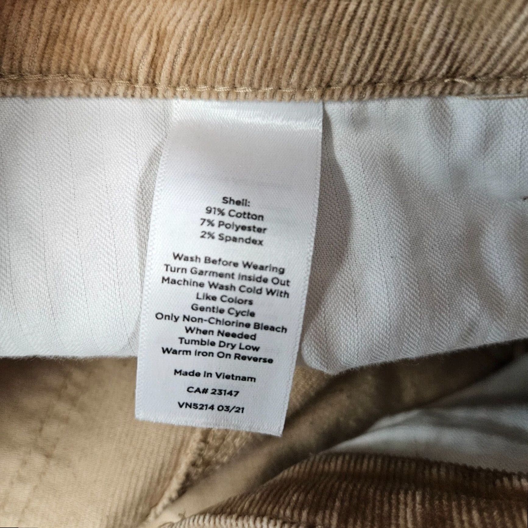 Talbots Talbots Womens Corduroy Jegging Sz 8P Tan Mid Rise Cotton Blend Pants Petite 8P Brown Womens Size 30" / US 8 / IT 44 - 6 Thumbnail