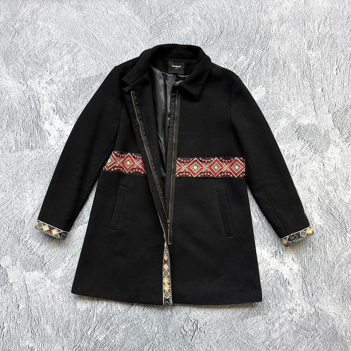 Desigual Desigual ElisabethCoat Wool Full Zip Jacket RRP - 360$ Size L / US 10 / IT 46 - 13 Thumbnail